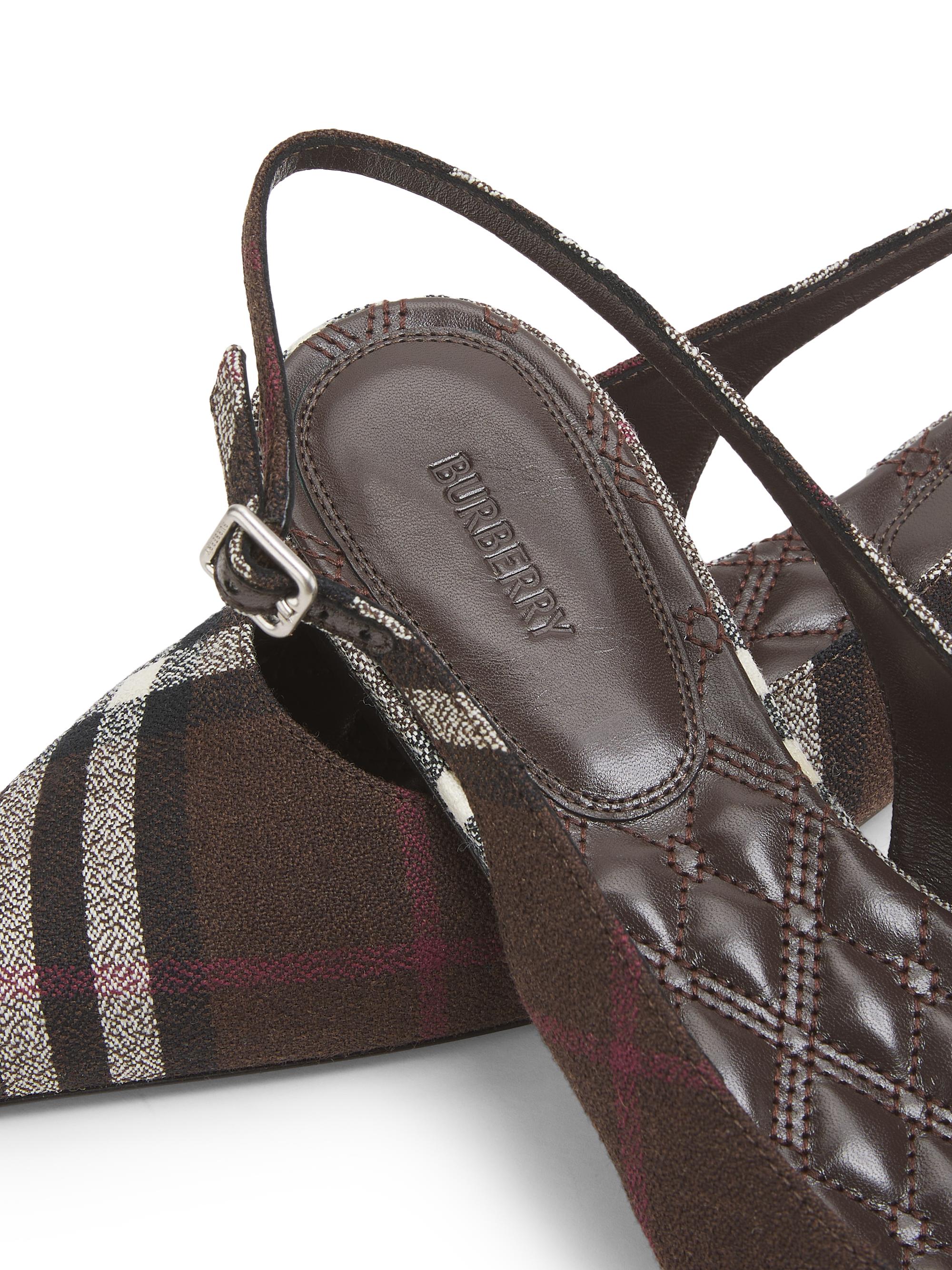 Burberry Dame Check Slingback Flats | Saks Fifth Avenue