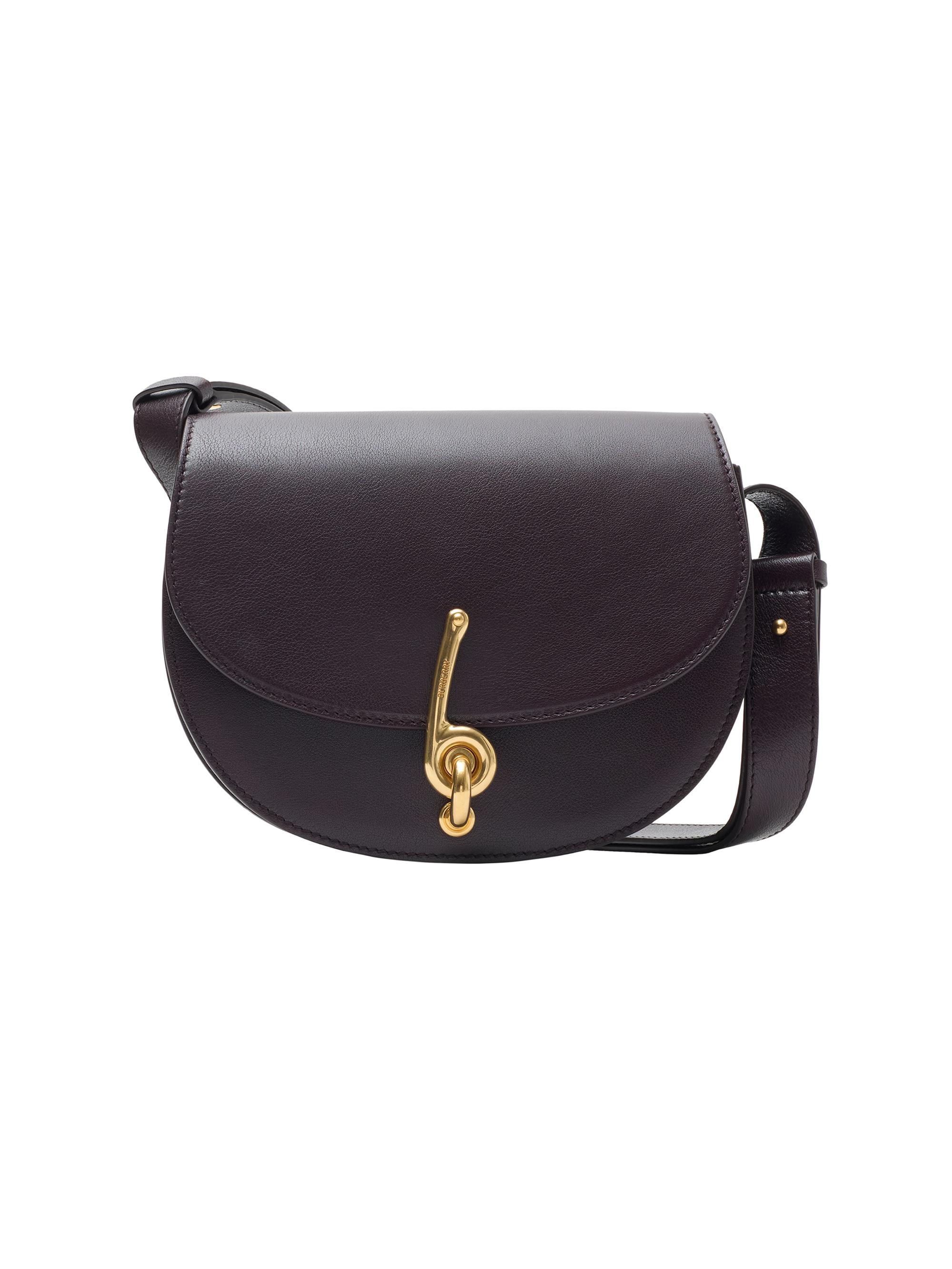 Burberry Women's Bridle Leather Crossbody Saddle Bag - Rubus