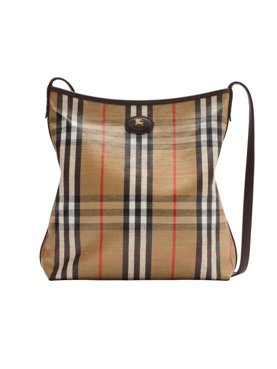 ショルダーバッグ・ポシェット BURBERRY Burberry Check fabric shoulder bag Burberry Highlands Check Shoulder Bag | Saks Fifth Avenue