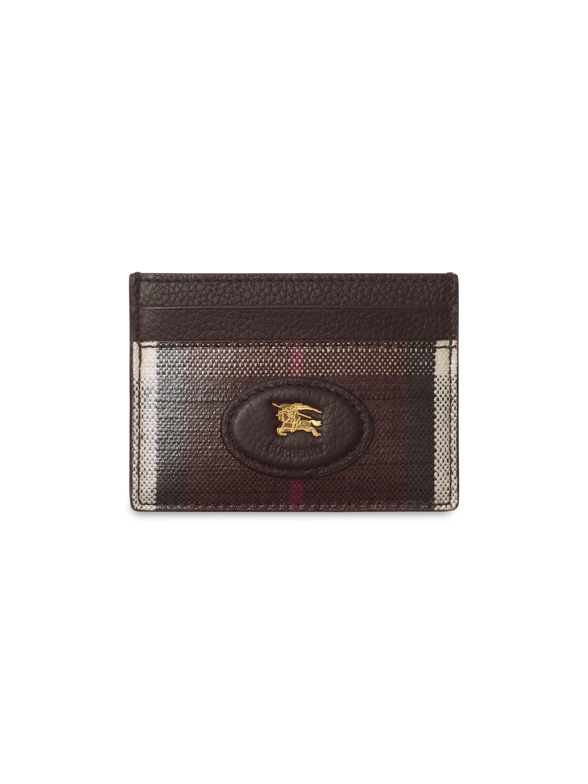 Burberry Women's Highlands Check Card Case - Mahogany