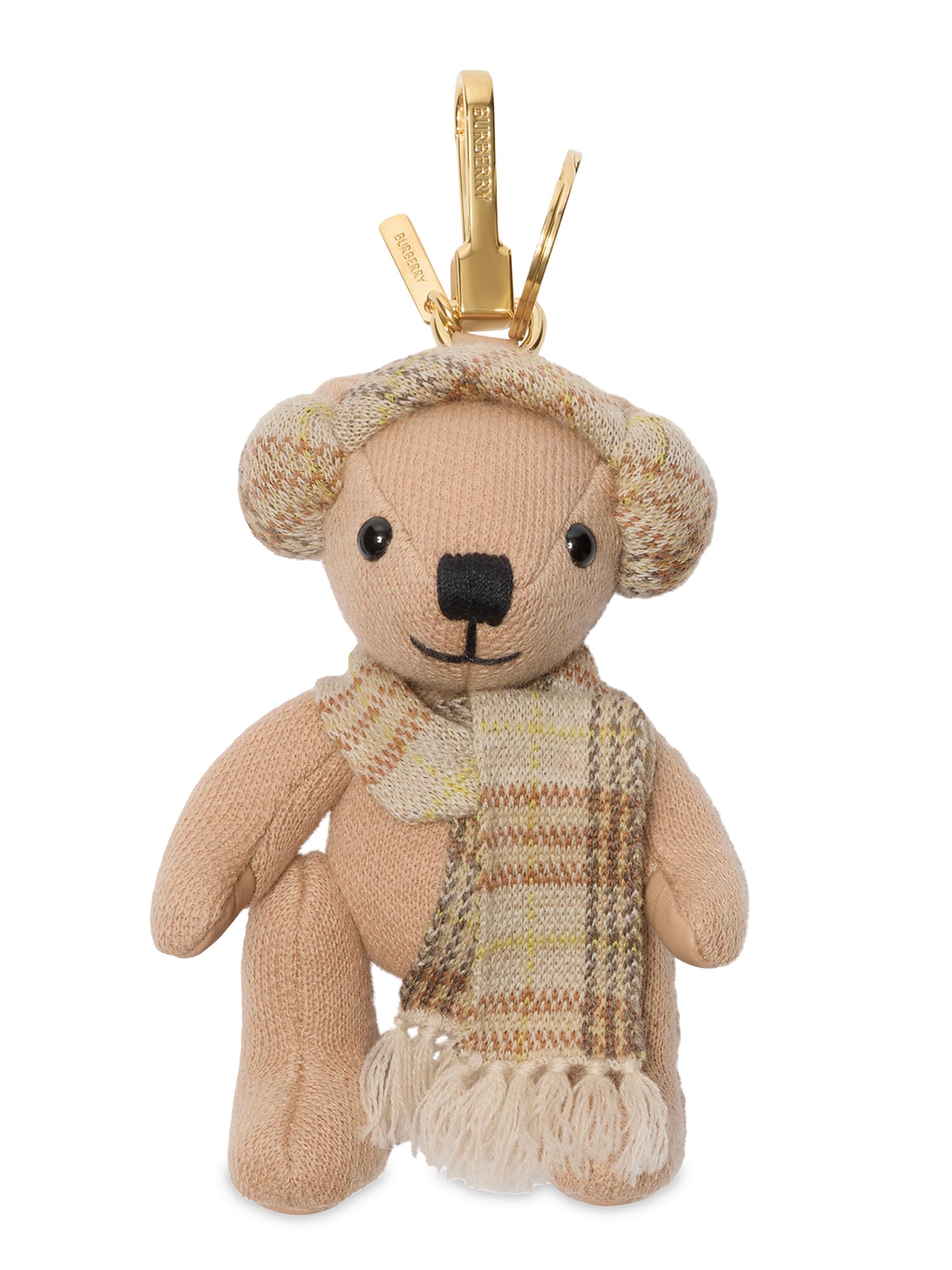 Burberry Thomas Bear Wool-Blend Charm Keychain | Saks Fifth