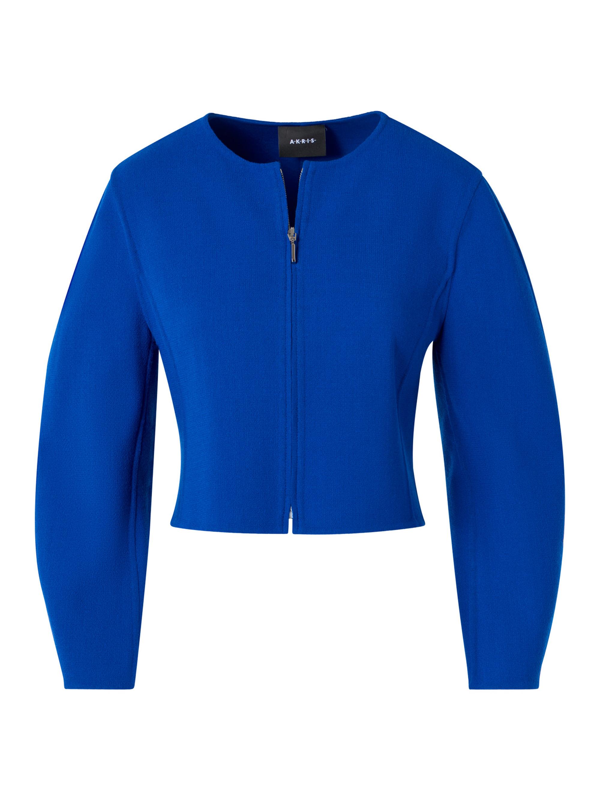 Akris Women's Harriet Wool-Blend Crepe Jacket - Lapis Blue