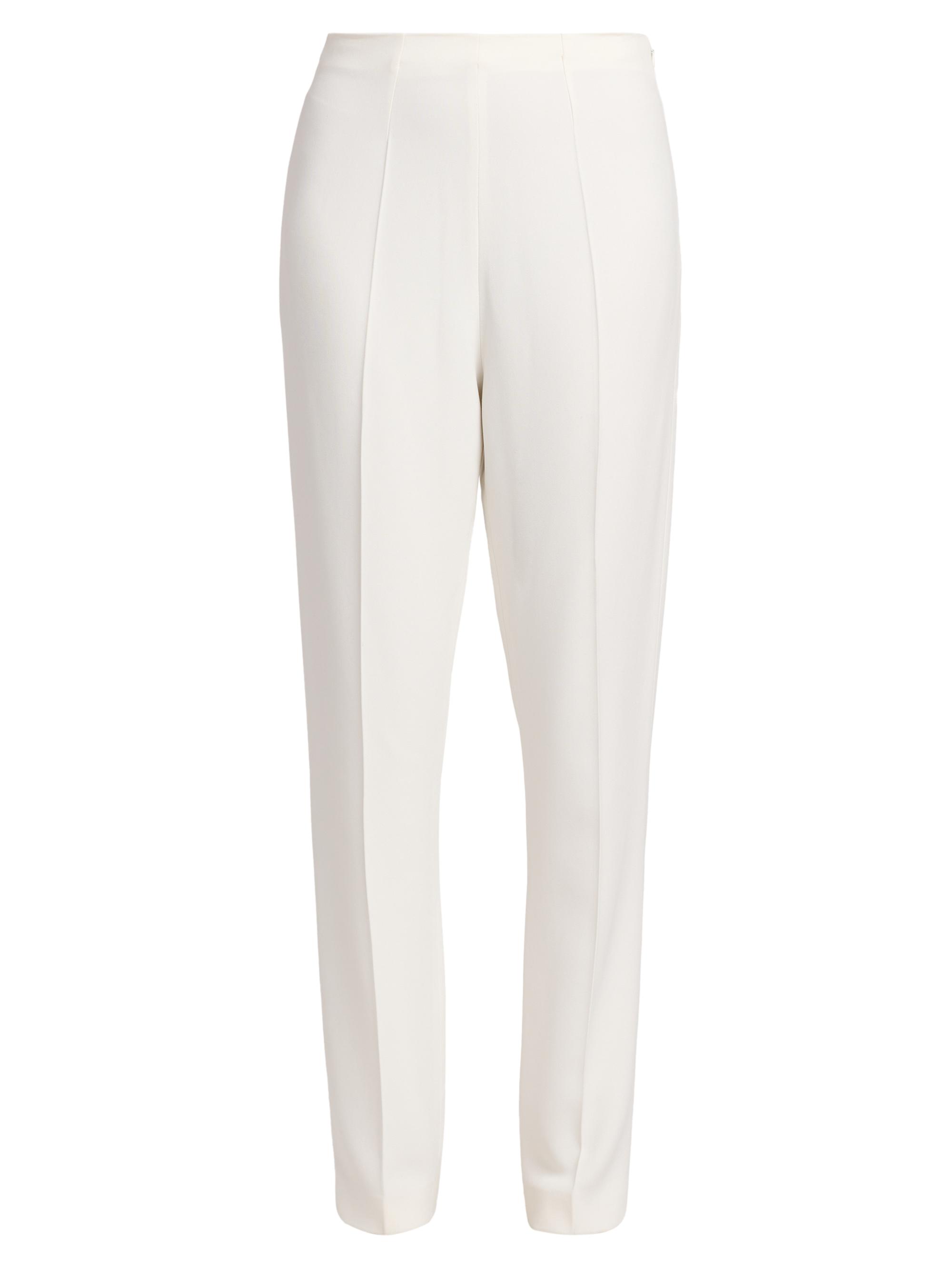 Alberta Ferretti Women's Stretch Crepe Slim-Fit Trousers - White