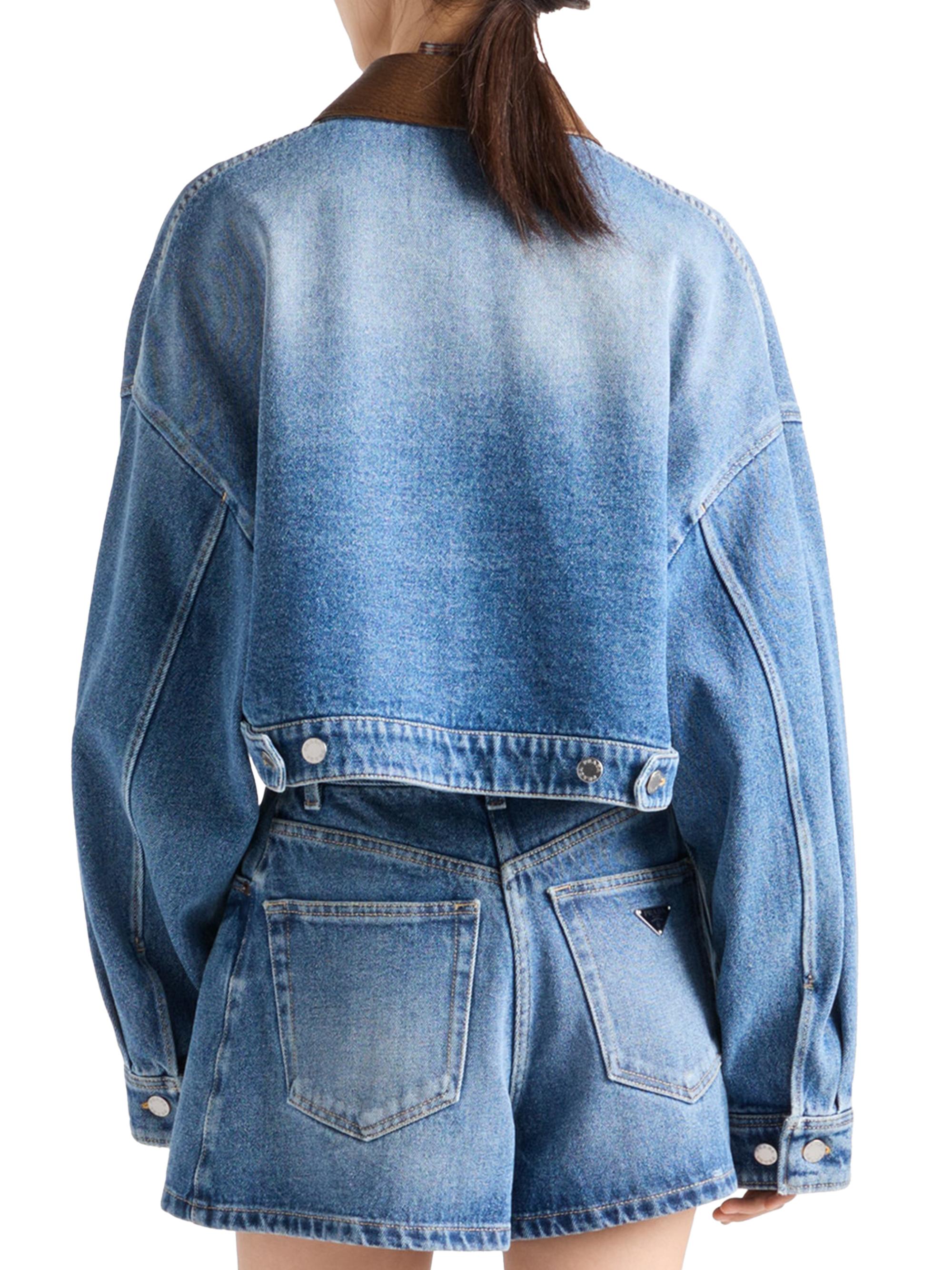 Prada Cropped Denim Jacket | Saks Fifth Avenue