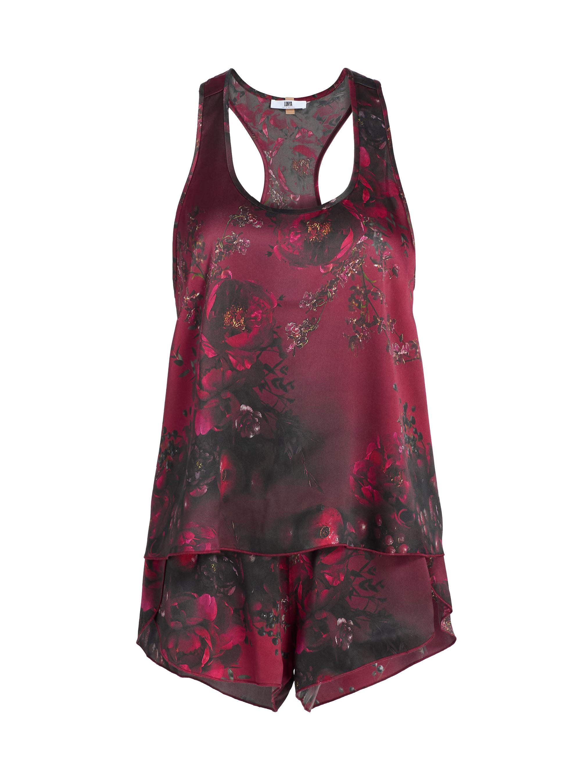 Lunya Women's  x Putnam Designs Washable Silk Short Pajamas - Rouge Reverie