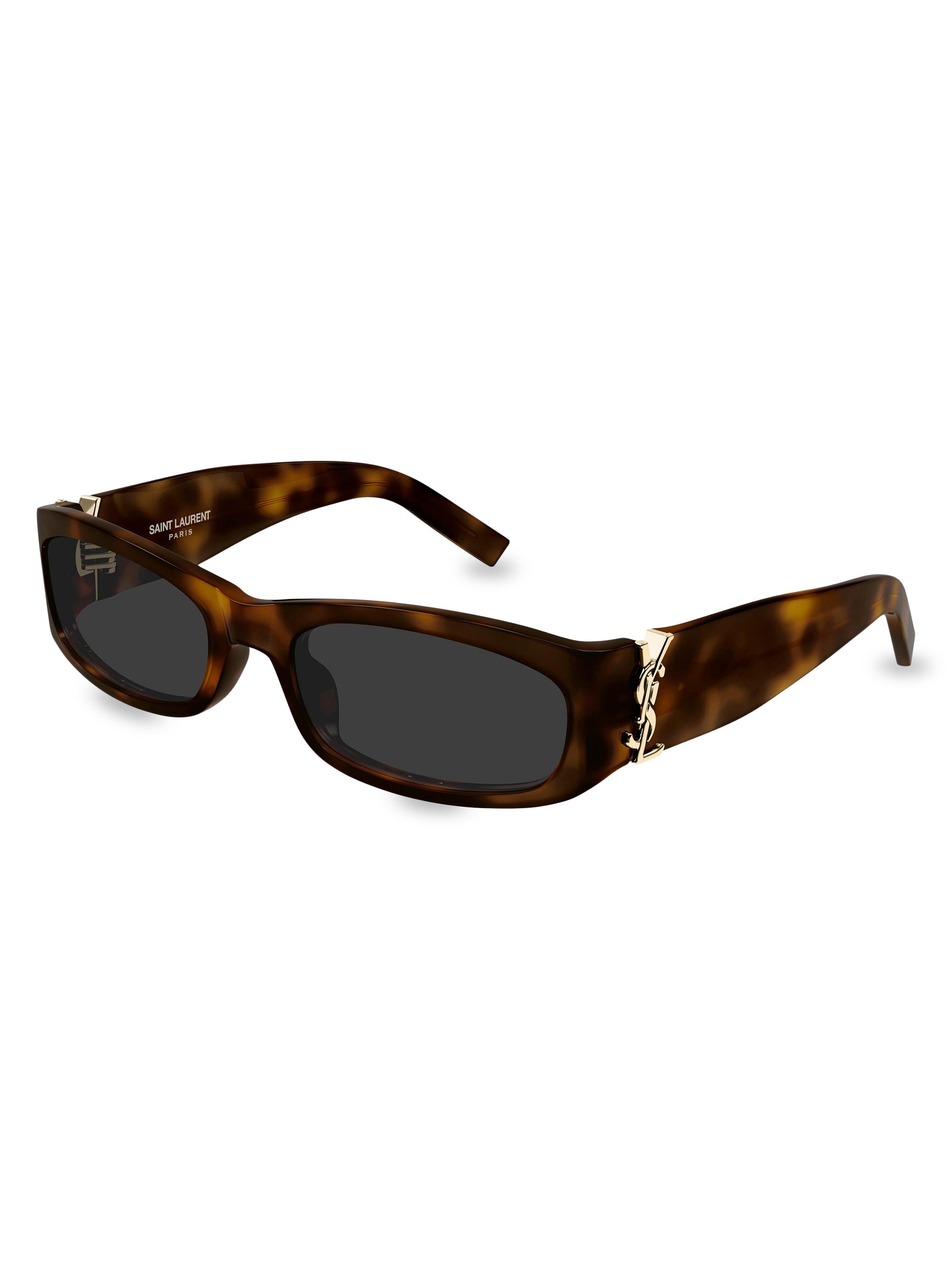 Saint Laurent Women's 55MM Rectangular Sunglasses - Havana