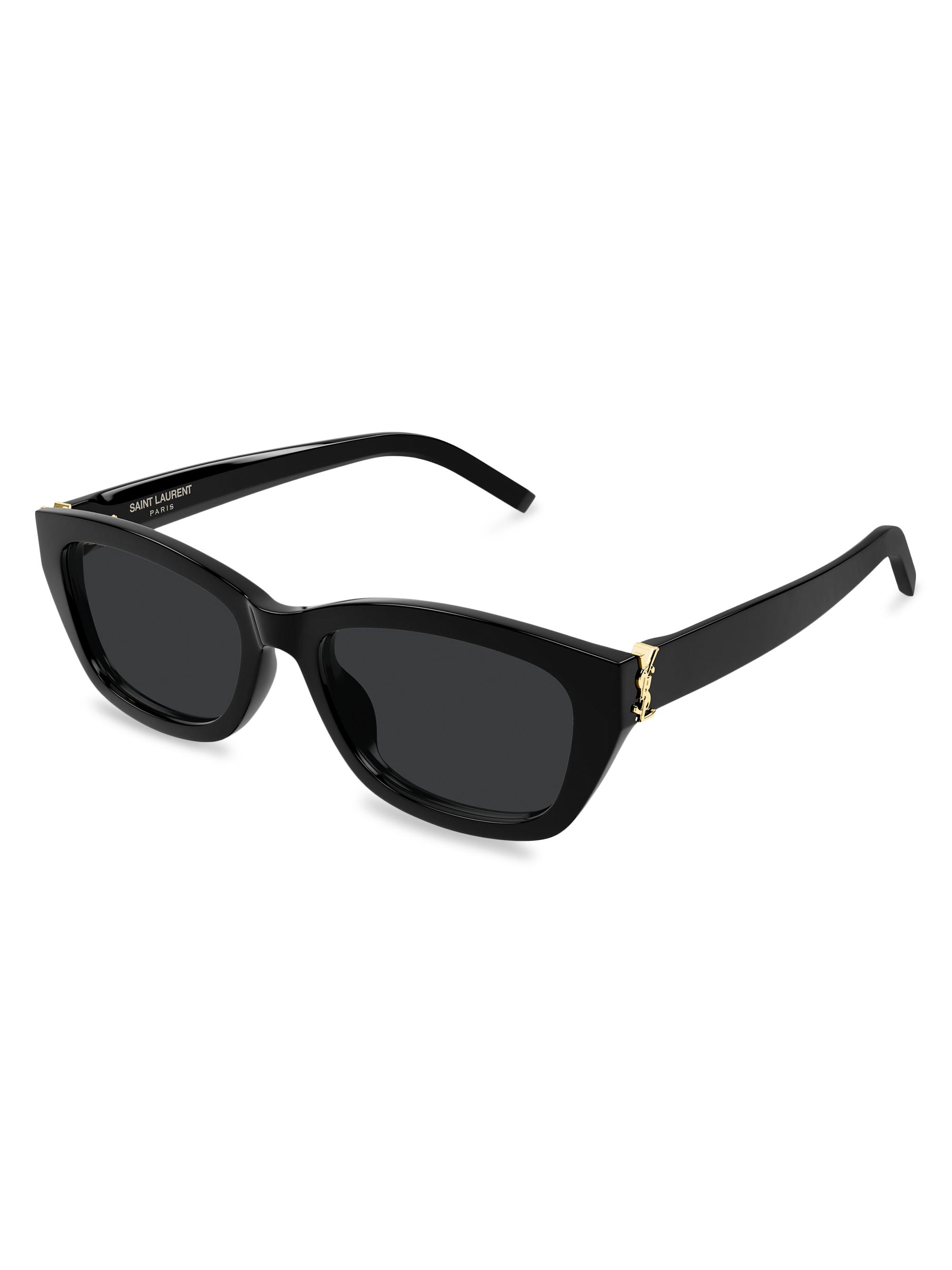 Saint Laurent Monogram Hinge 54MM Rectangular Sunglasses | Saks