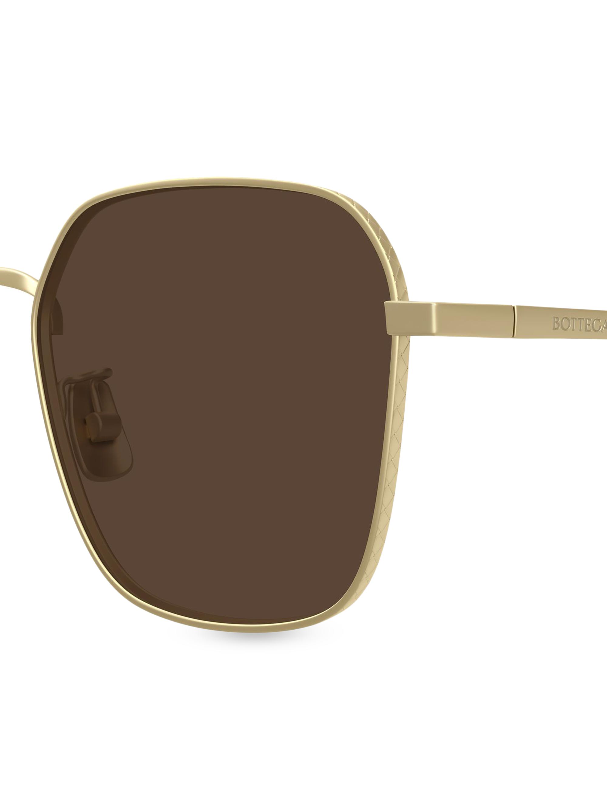 Bottega Veneta Engraved Titanium Intrecciato 55MM Square