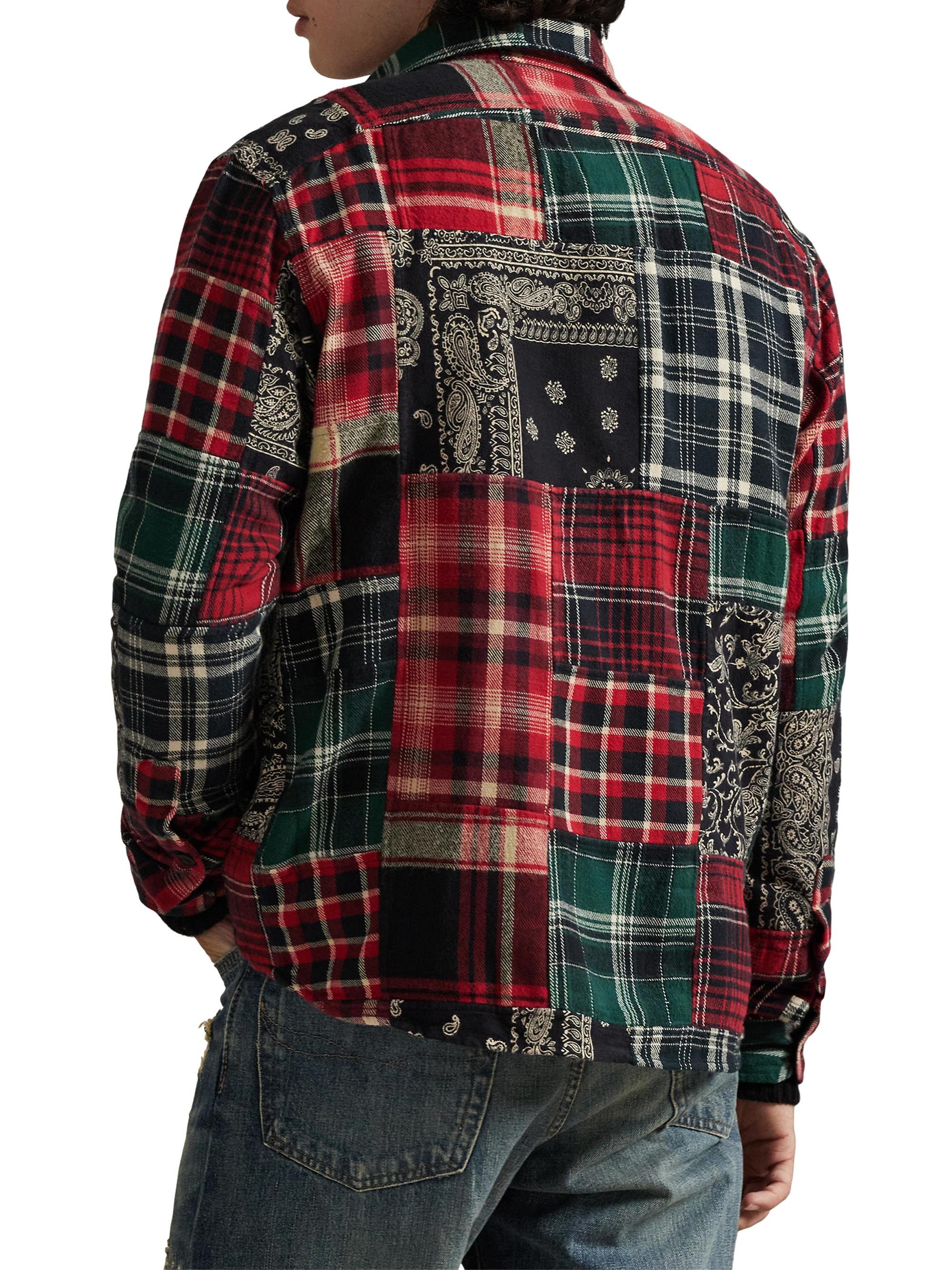 Polo Ralph Lauren Patchwork Cotton Flannel Shirt | Saks Fifth Avenue