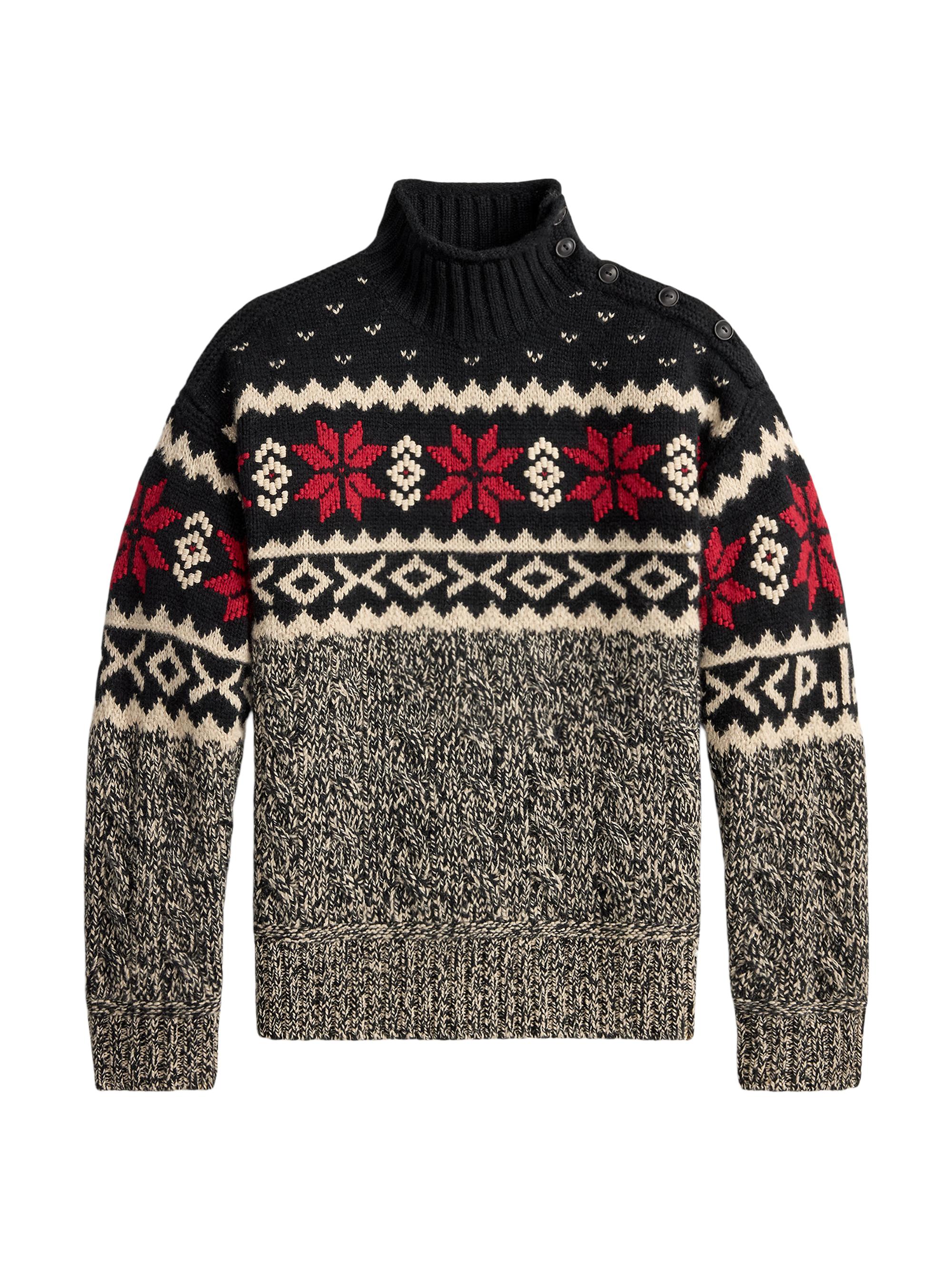 Polo Ralph Lauren Men's Fair Isle-Style Wool-Blend Sweater - Charcoal Combo