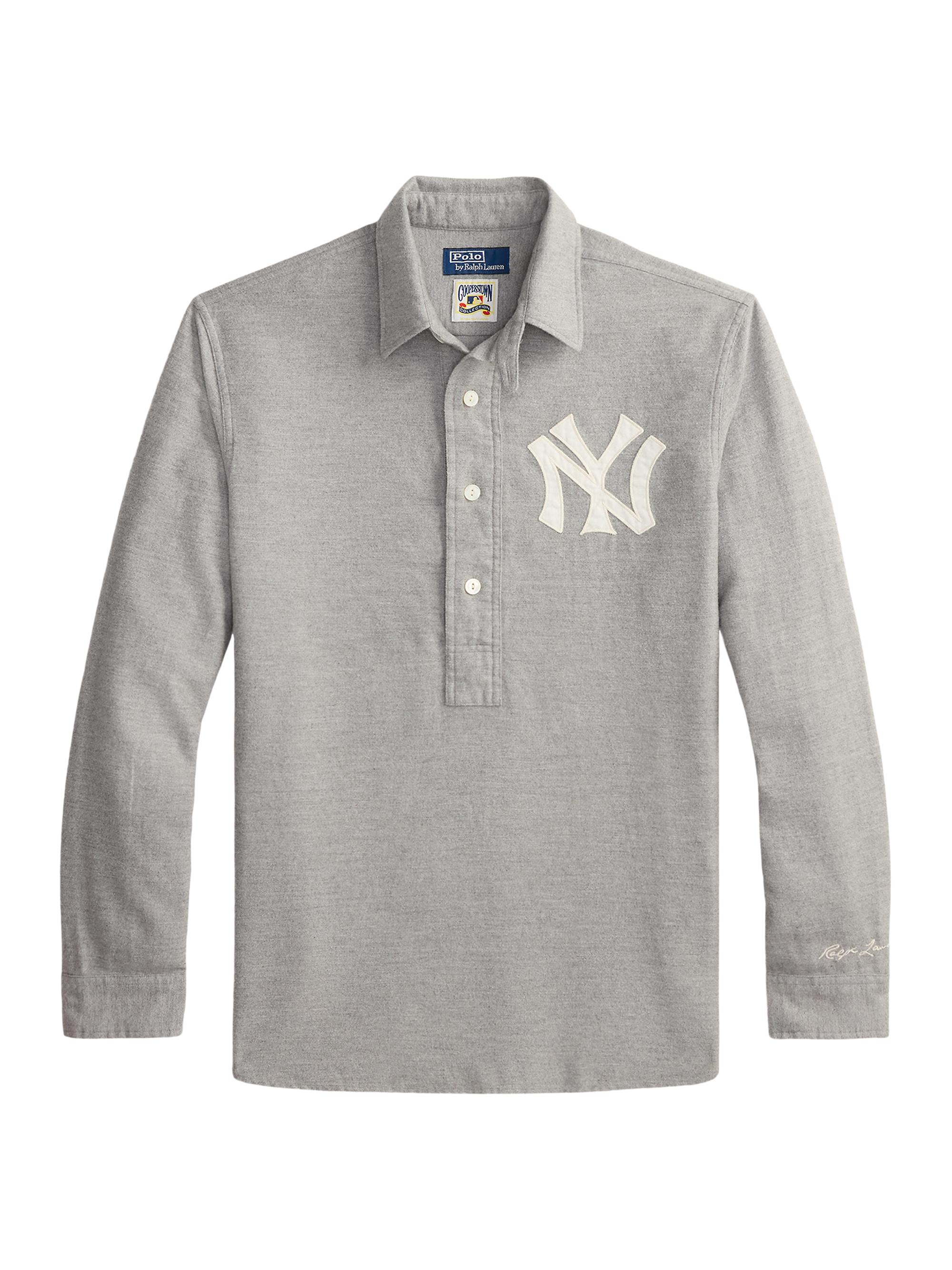 Polo Ralph Lauren Men's Fielder New York Yankees Cotton Polo Shirt - Grey Heather