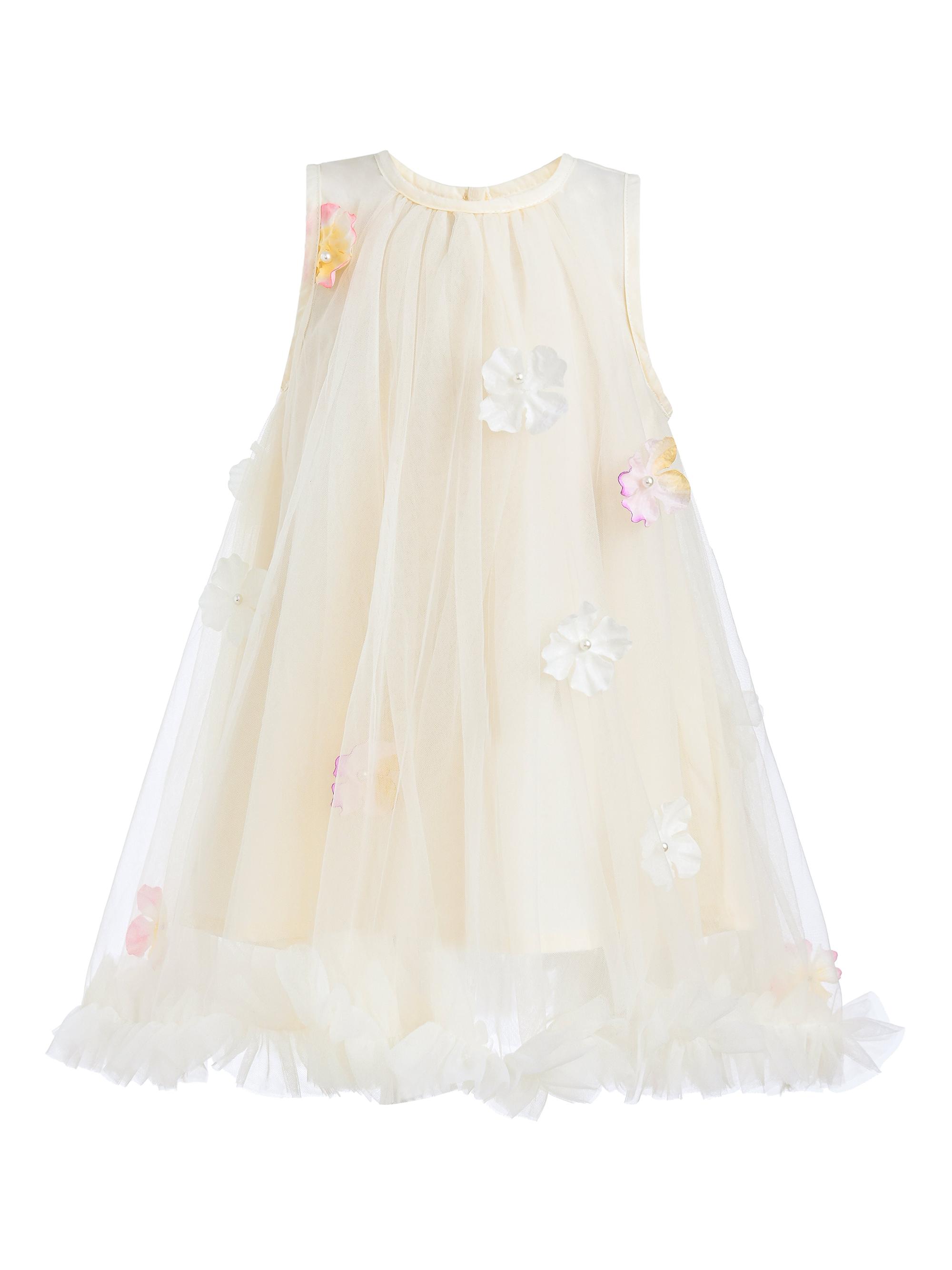 Mimi Tutu Little Girl's Tulle Layered Floral Dress -