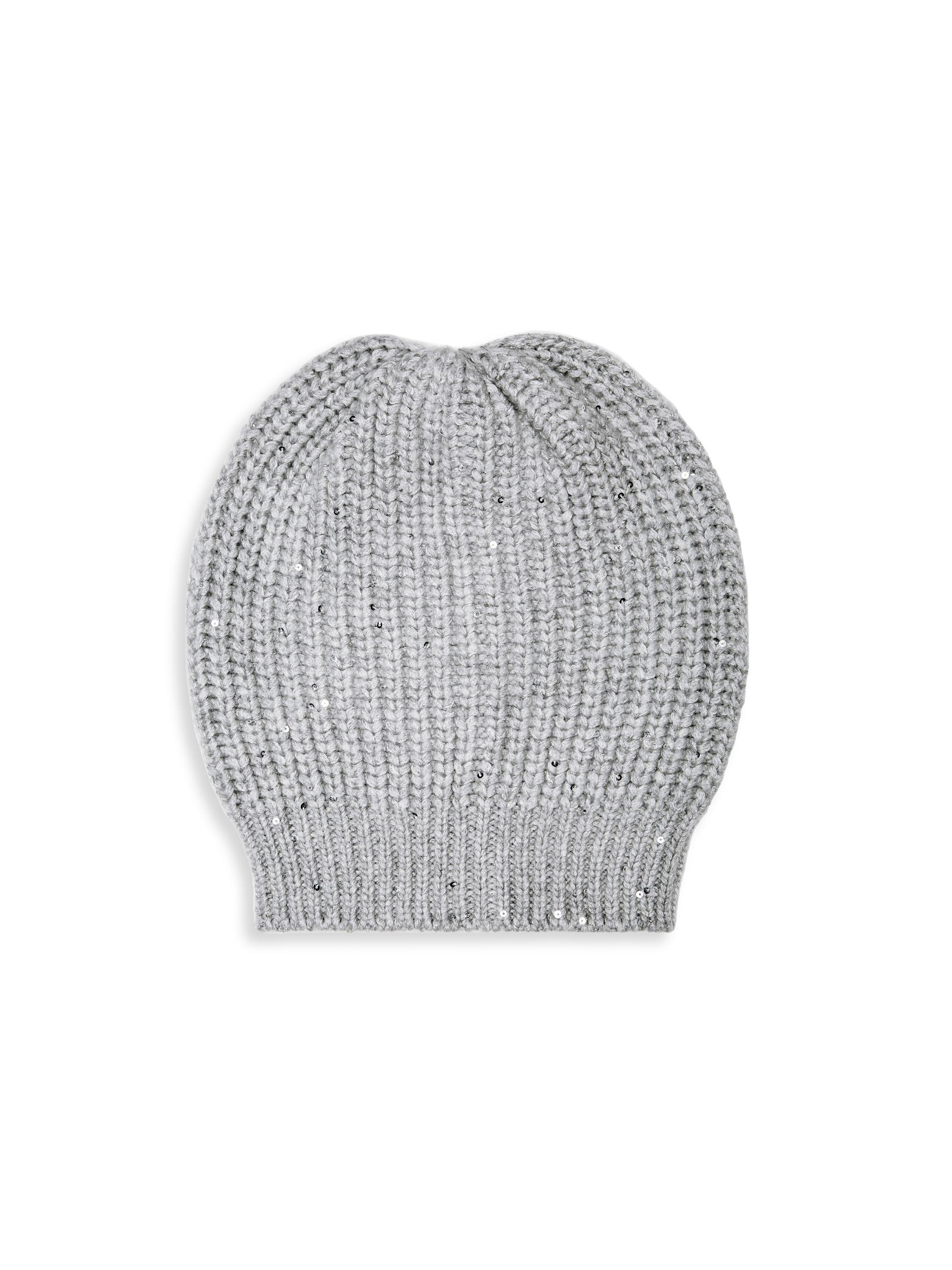 Brunello Cucinelli Women's Cashmere and Silk Diamond Yarn Knit Beanie - Light Grey