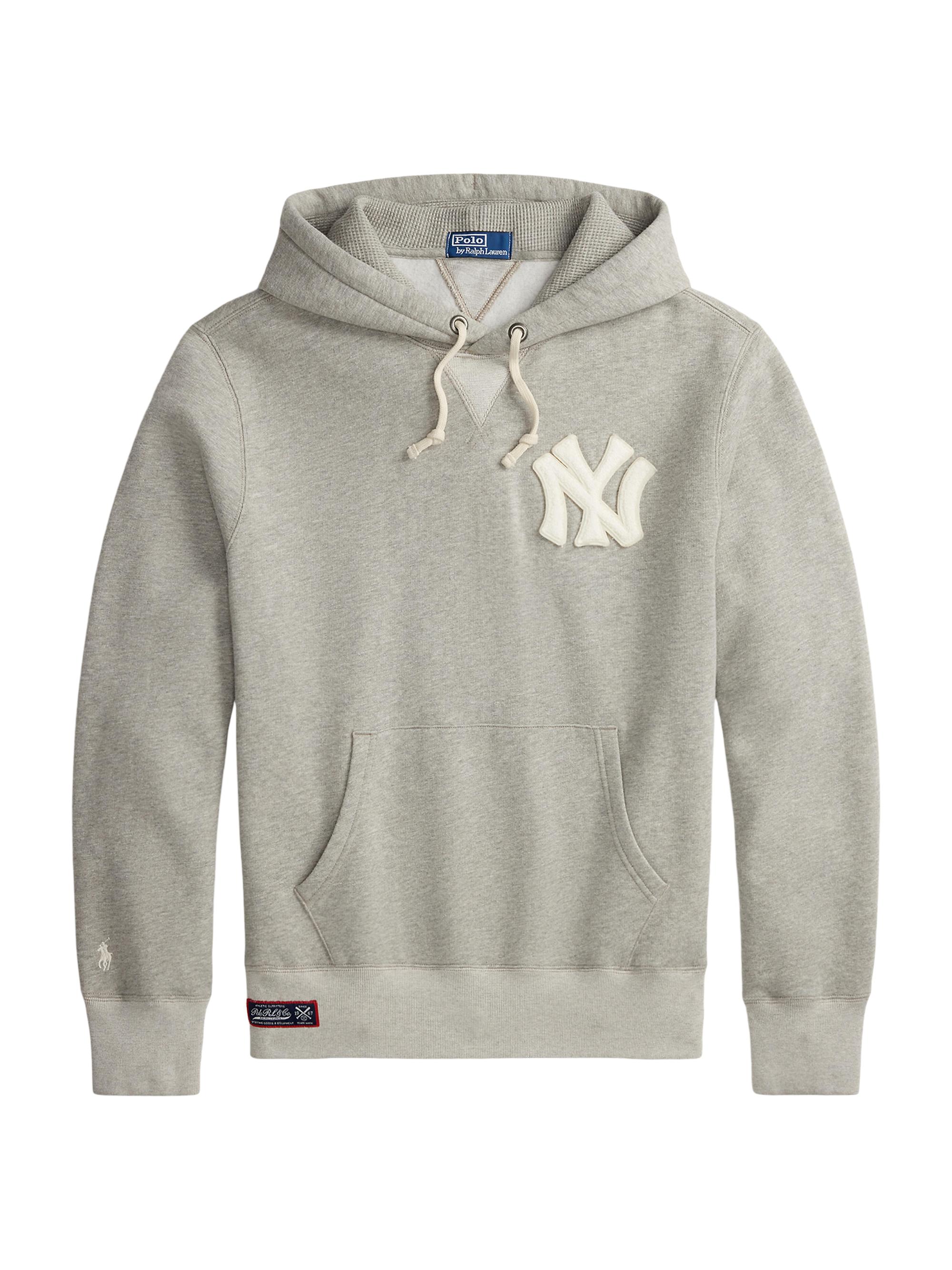 Polo Ralph Lauren Men's New York Yankees Cotton Fleece Hoodie - Dark Sport Heather