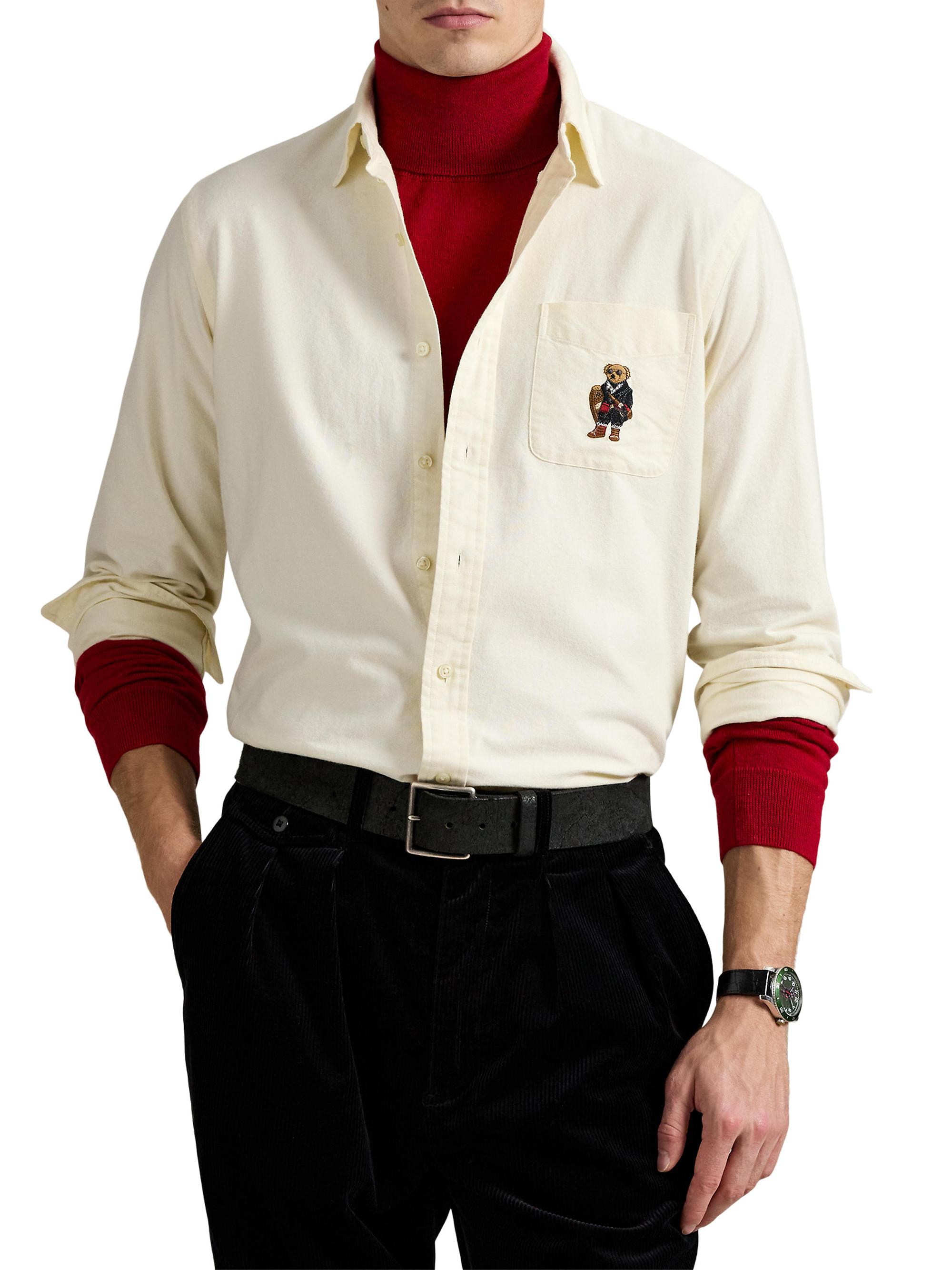Polo Ralph Lauren Polo Bear Brushed Oxford Shirt | Saks Fifth Avenue