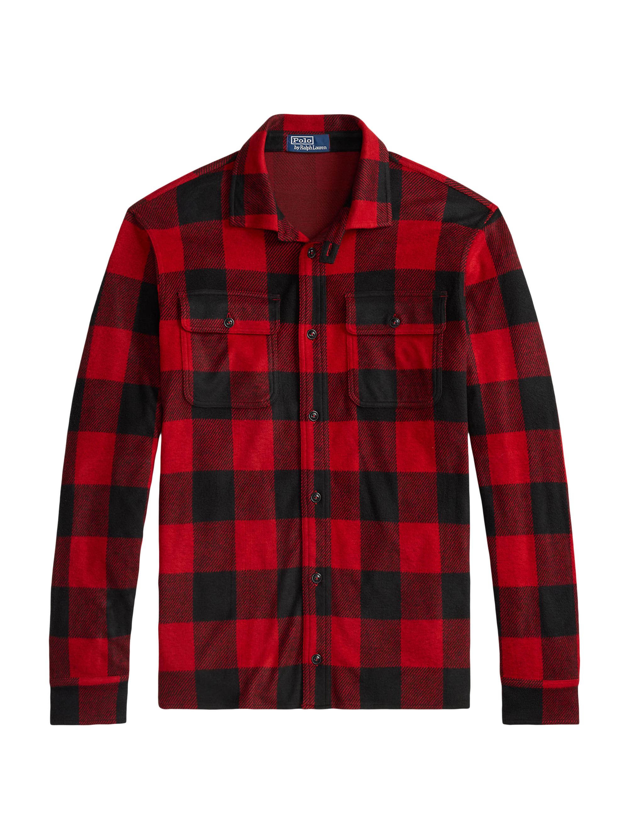 Polo Ralph Lauren Men's Plaid Flannel Shirt - Polo Black Madison Red