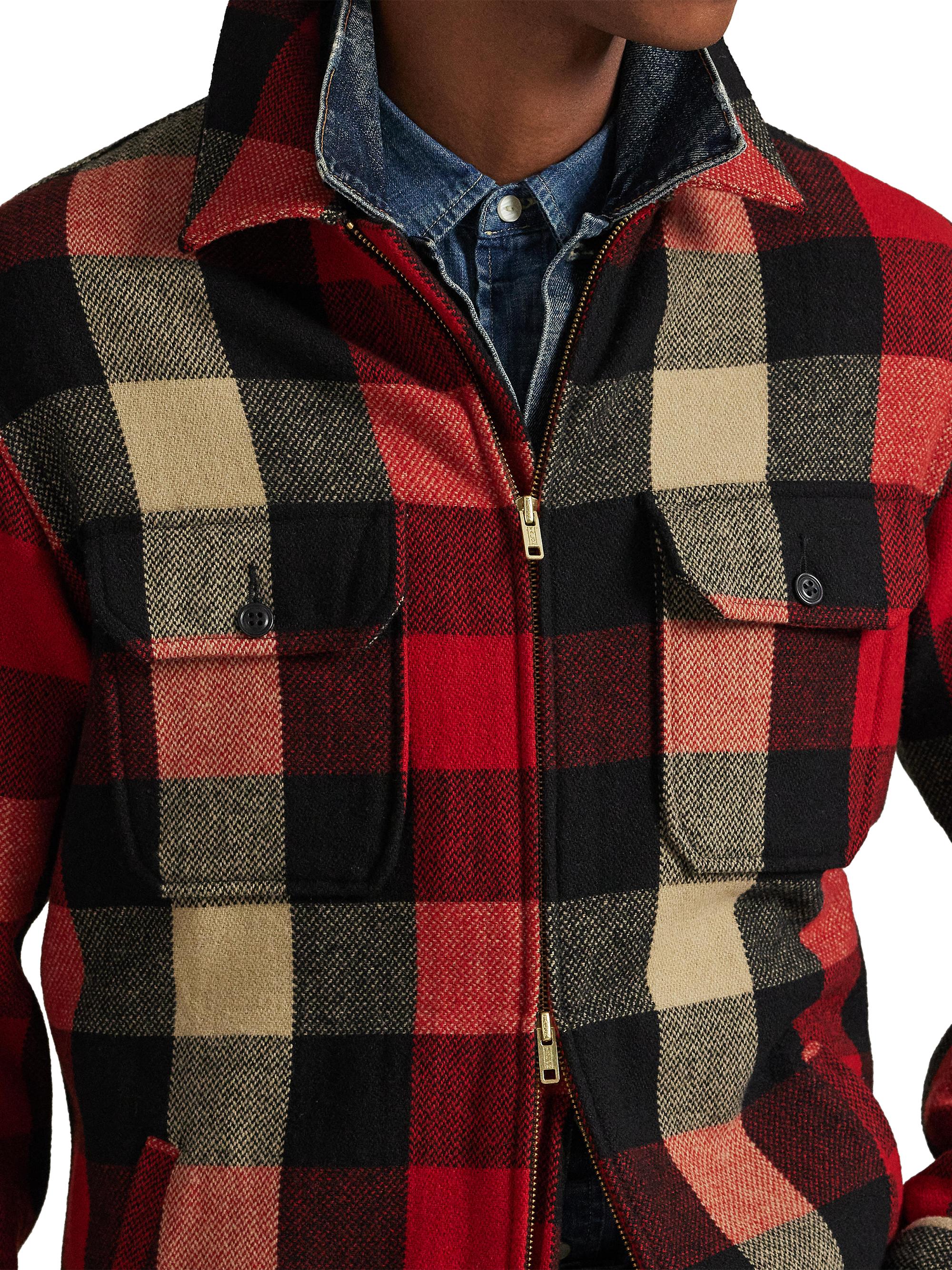 Polo Ralph Lauren Check Wool-Blend Shirt Jacket | Saks Fifth Avenue