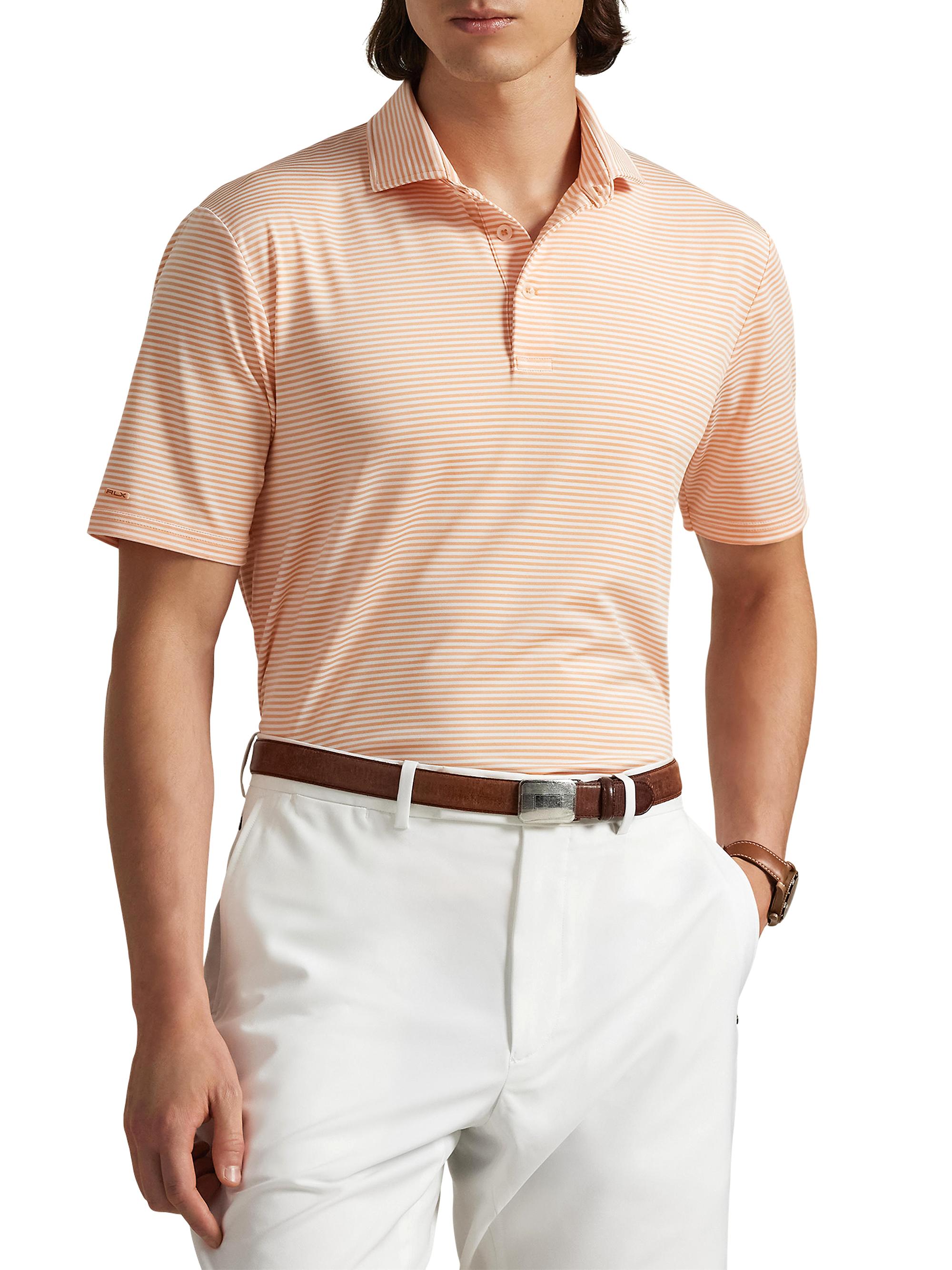 RLX Ralph Lauren Striped Performance Polo Shirt | Saks Fifth Avenue