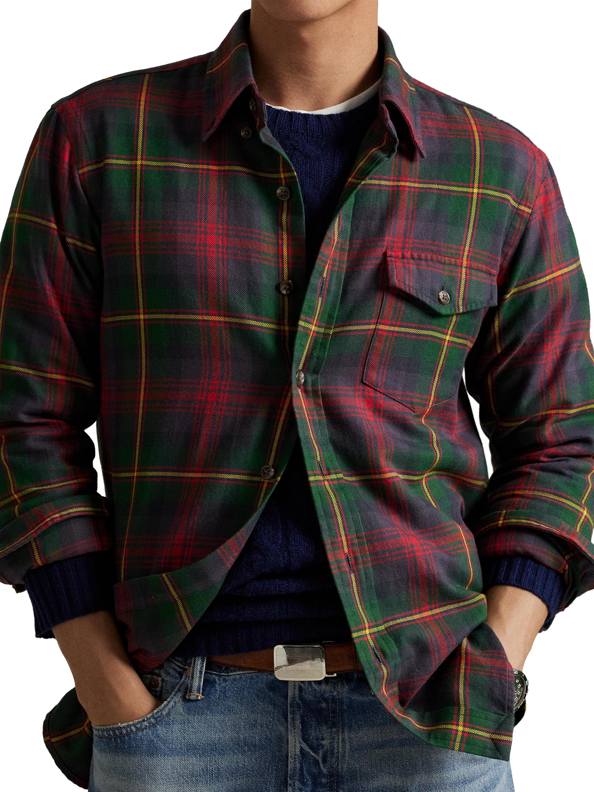 Polo Ralph Lauren Plaid Cotton Flannel Shirt | Saks Fifth Avenue
