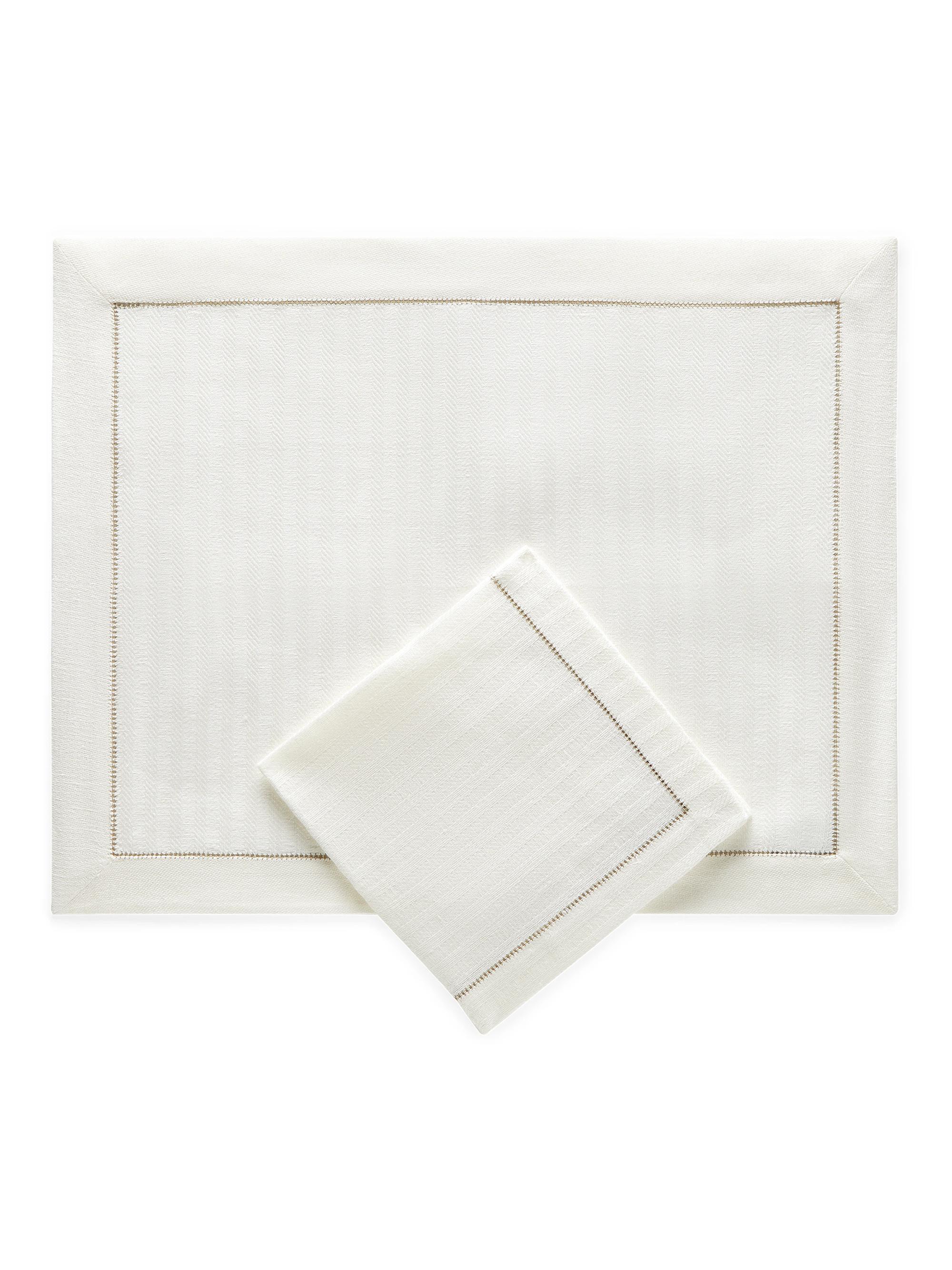 Brunello Cucinelli Placemat and Napkin Set - White