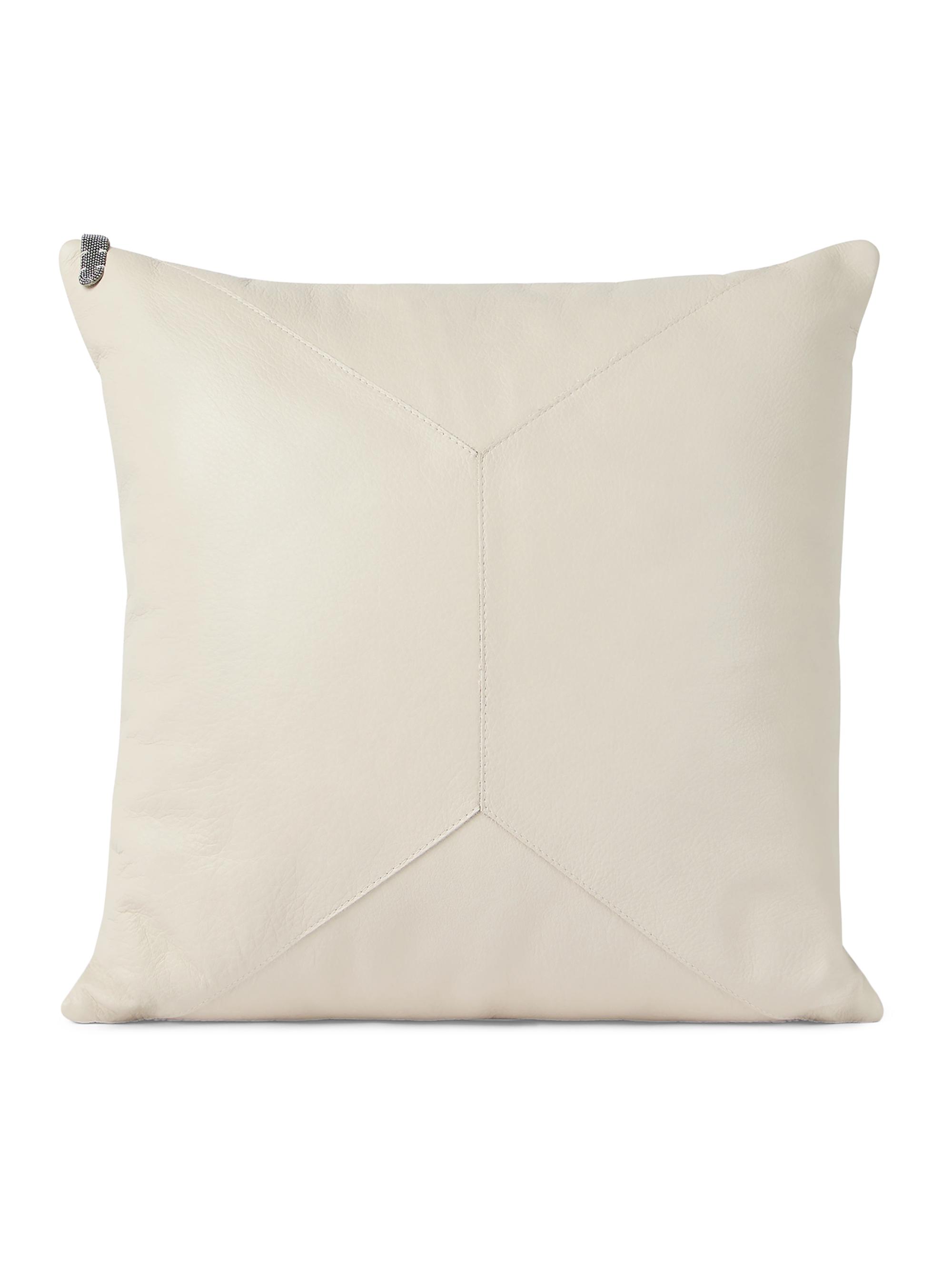 Brunello Cucinelli Grained Leather Cushion with Monili - Panama