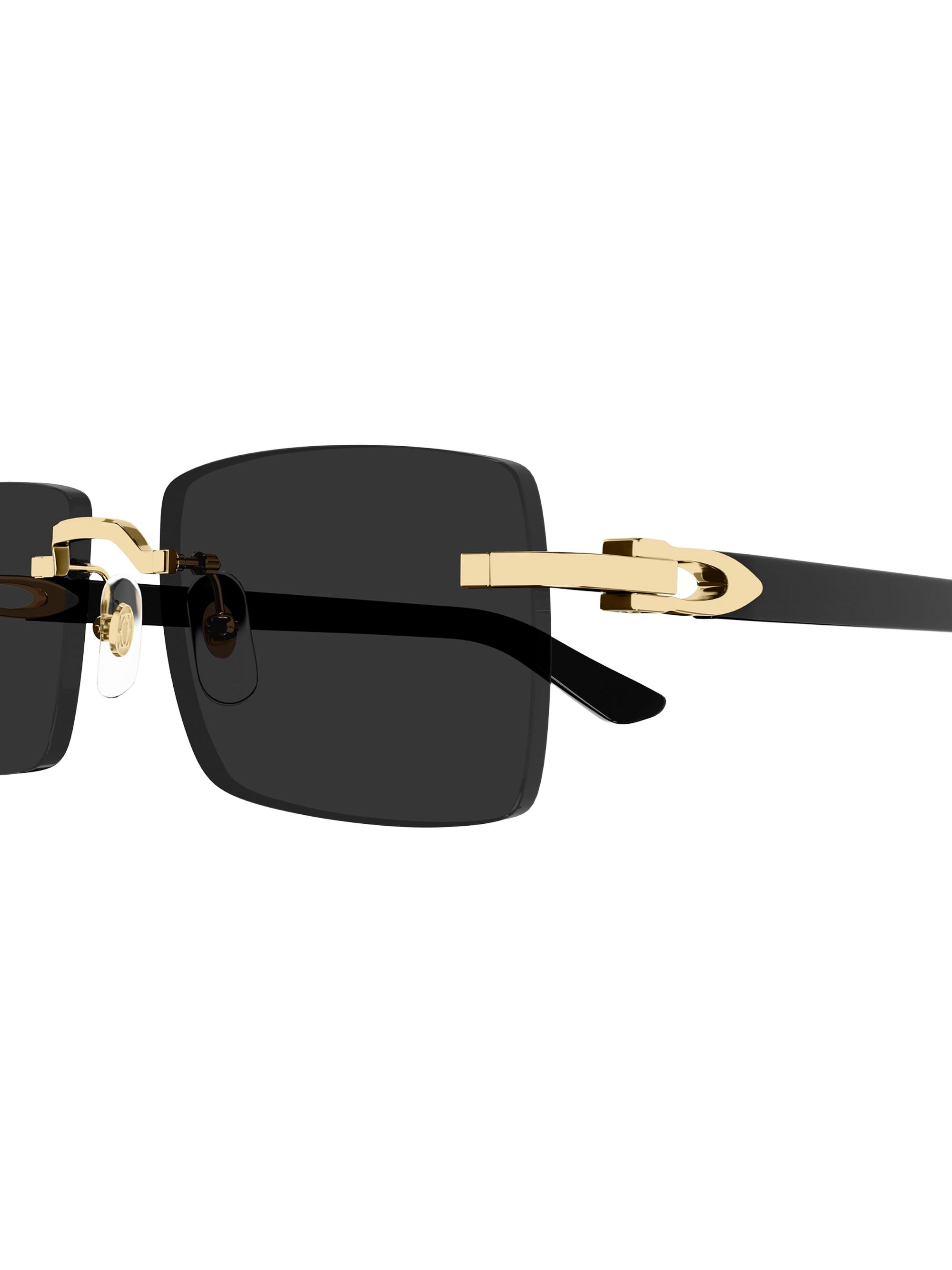 Cartier C Decor 55MM Rectangular Sunglasses | Saks Fifth Avenue