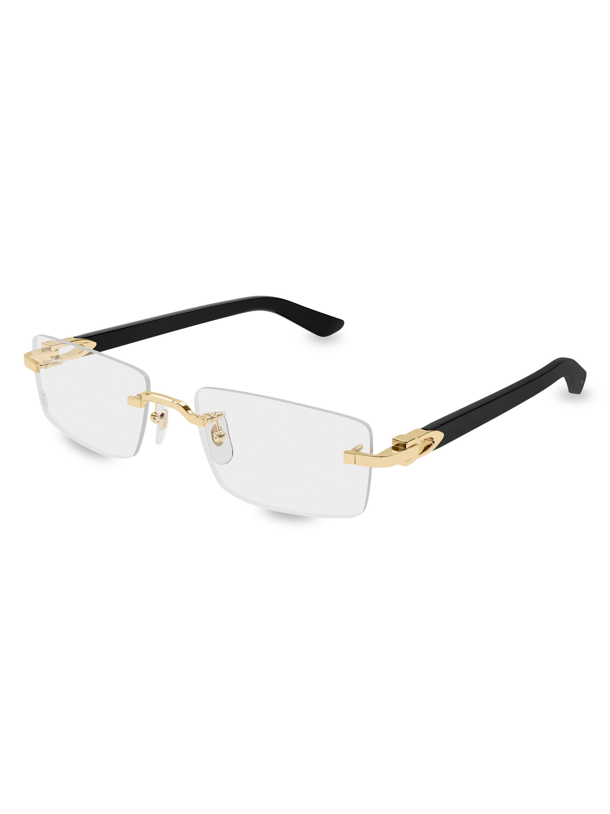 Signature C Rimless 24K Gold-Plated 56MM Rectangular Eyeglasses