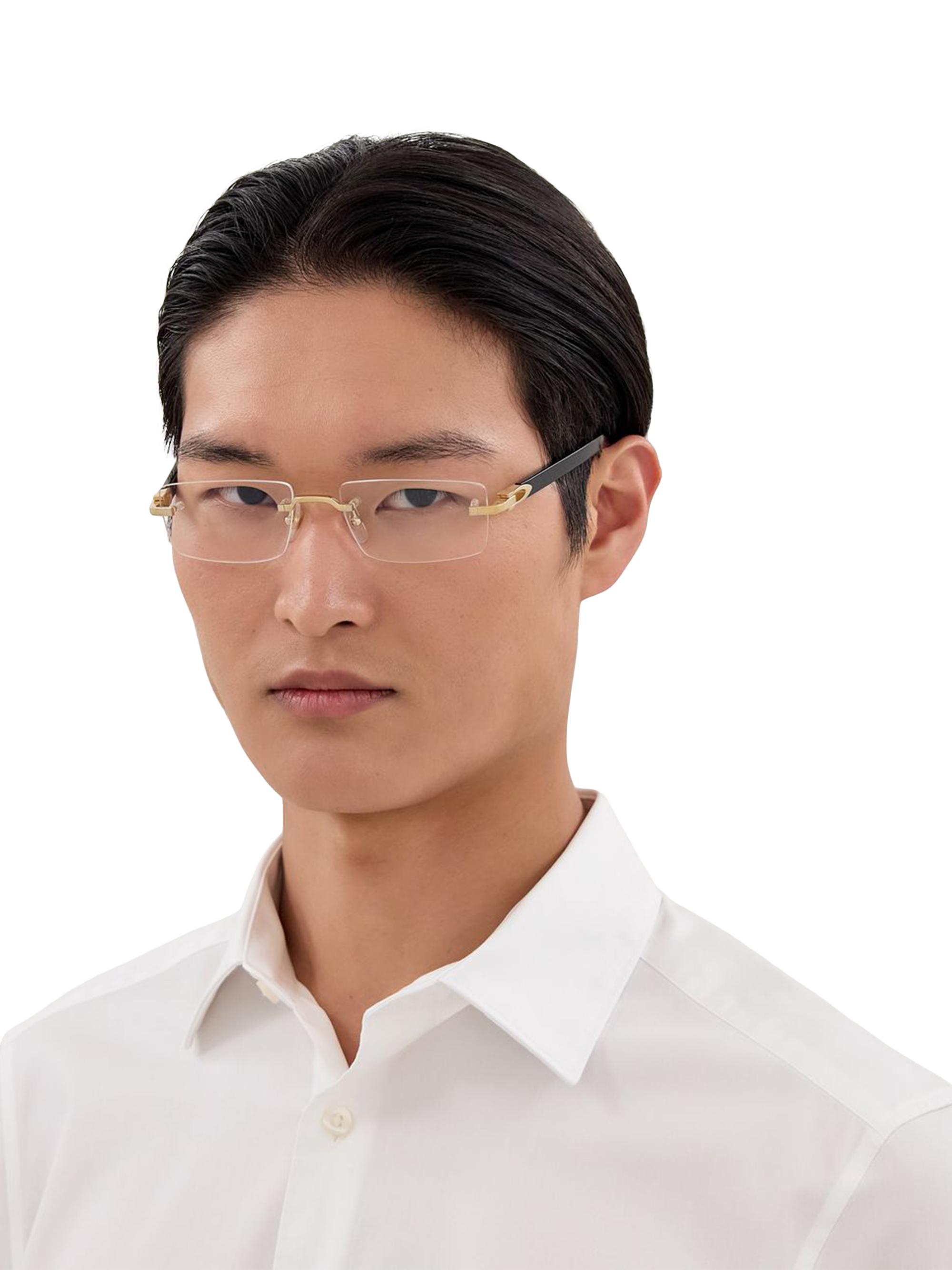 Cartier C Decor 56MM 24K-Gold-Plated Rectangular Optical
