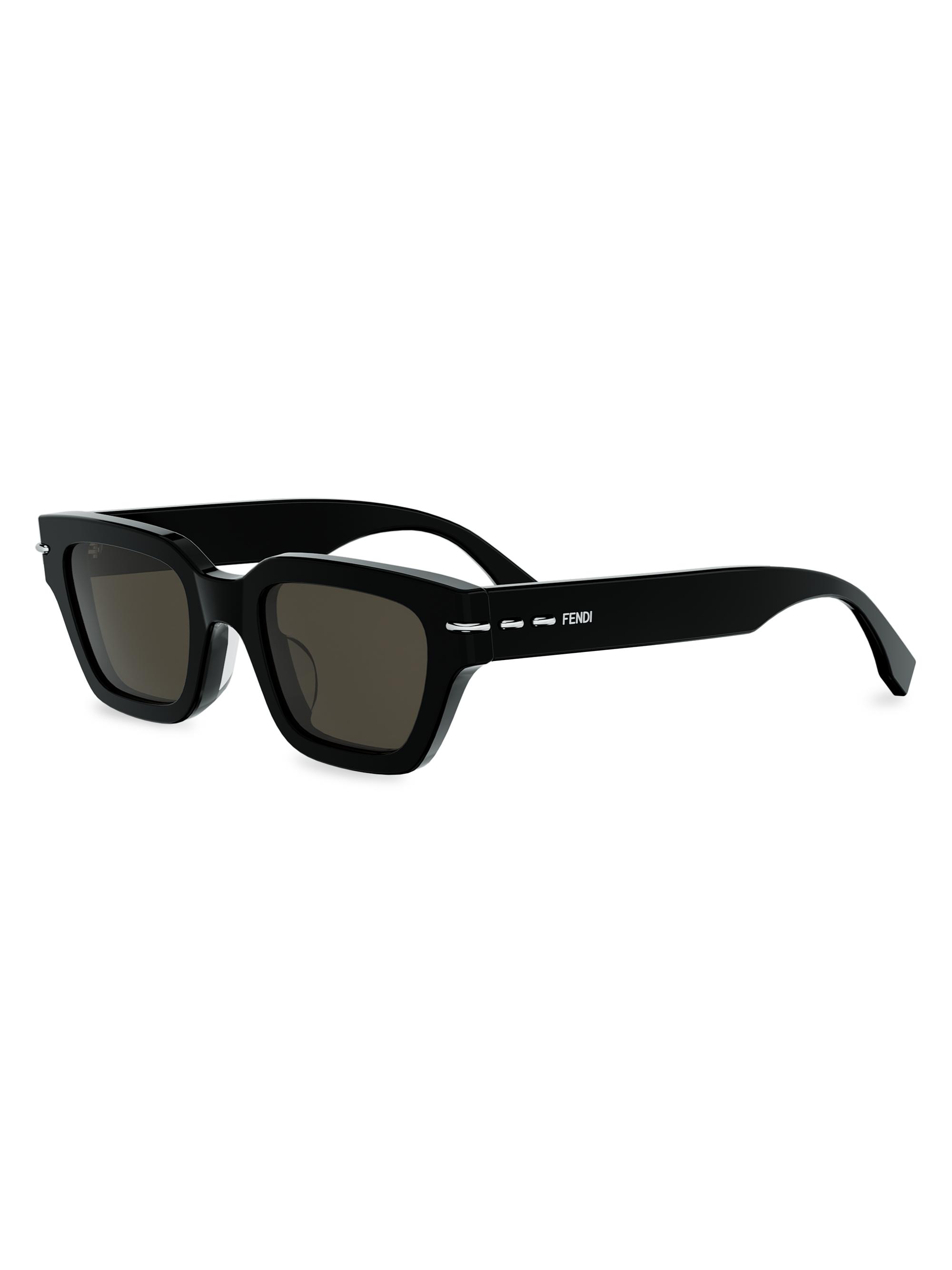 Fendi Signature 53MM Rectangular Sunglasses | Saks Fifth Avenue
