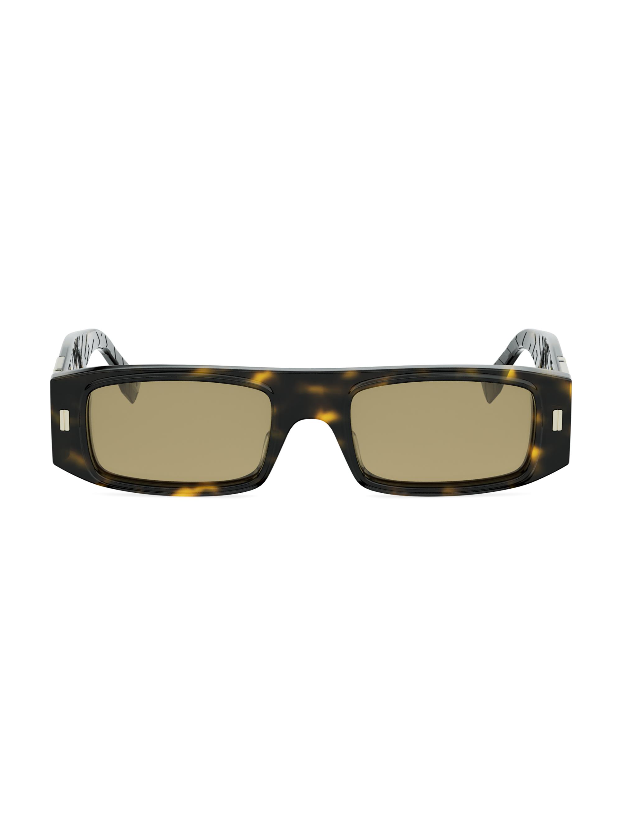 Fendi FF Squared 52MM Rectangular Sunglasses | Saks Fifth Avenue