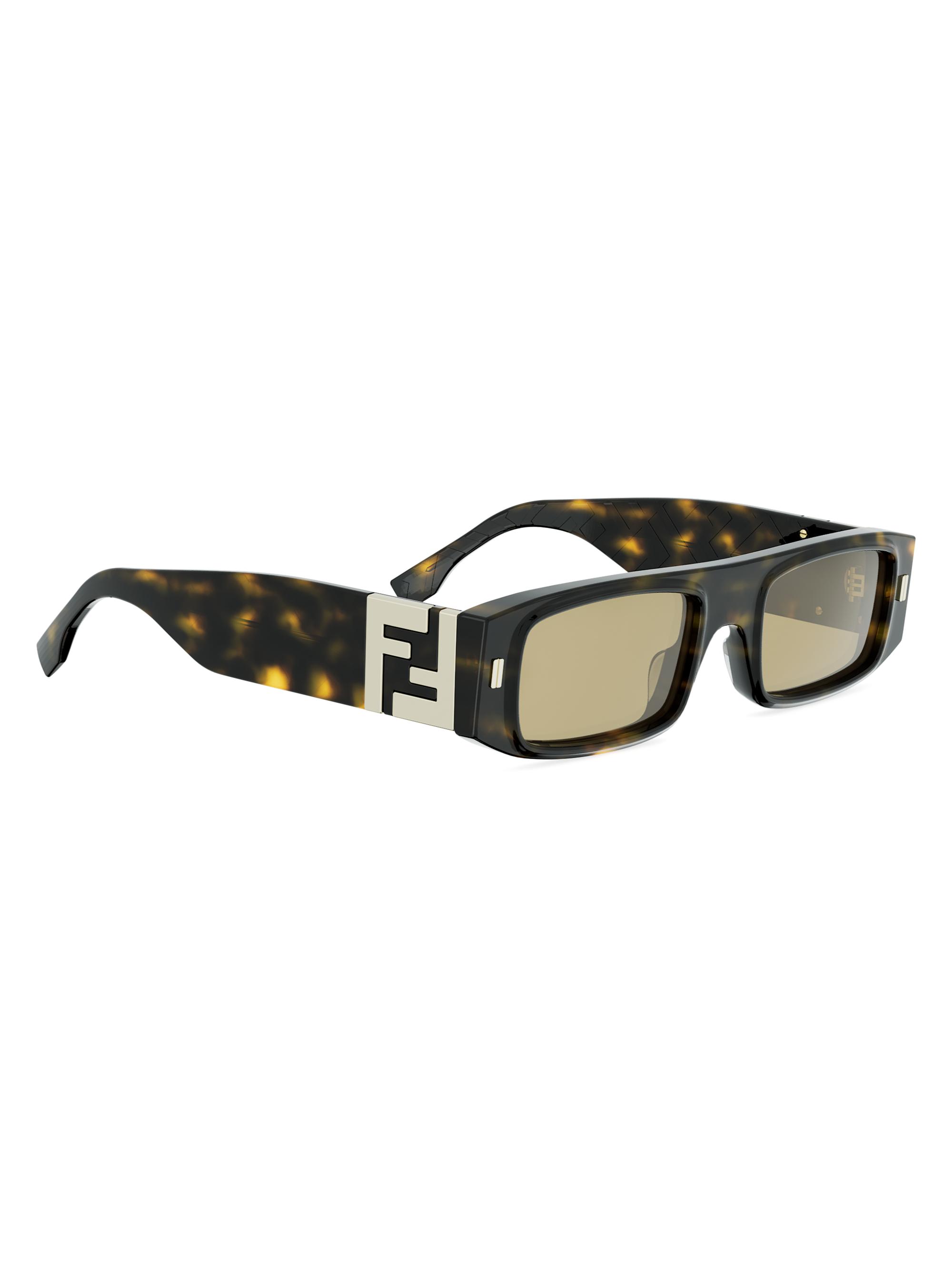Fendi FF Squared 52MM Rectangular Sunglasses | Saks Fifth Avenue