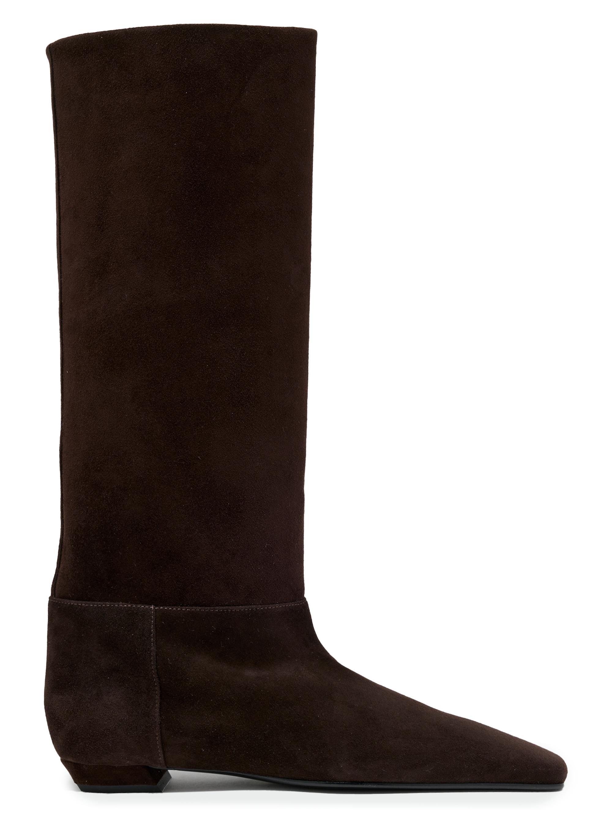 Proenza Schouler Women's Trap 25MM Suede Boots - Chocolate