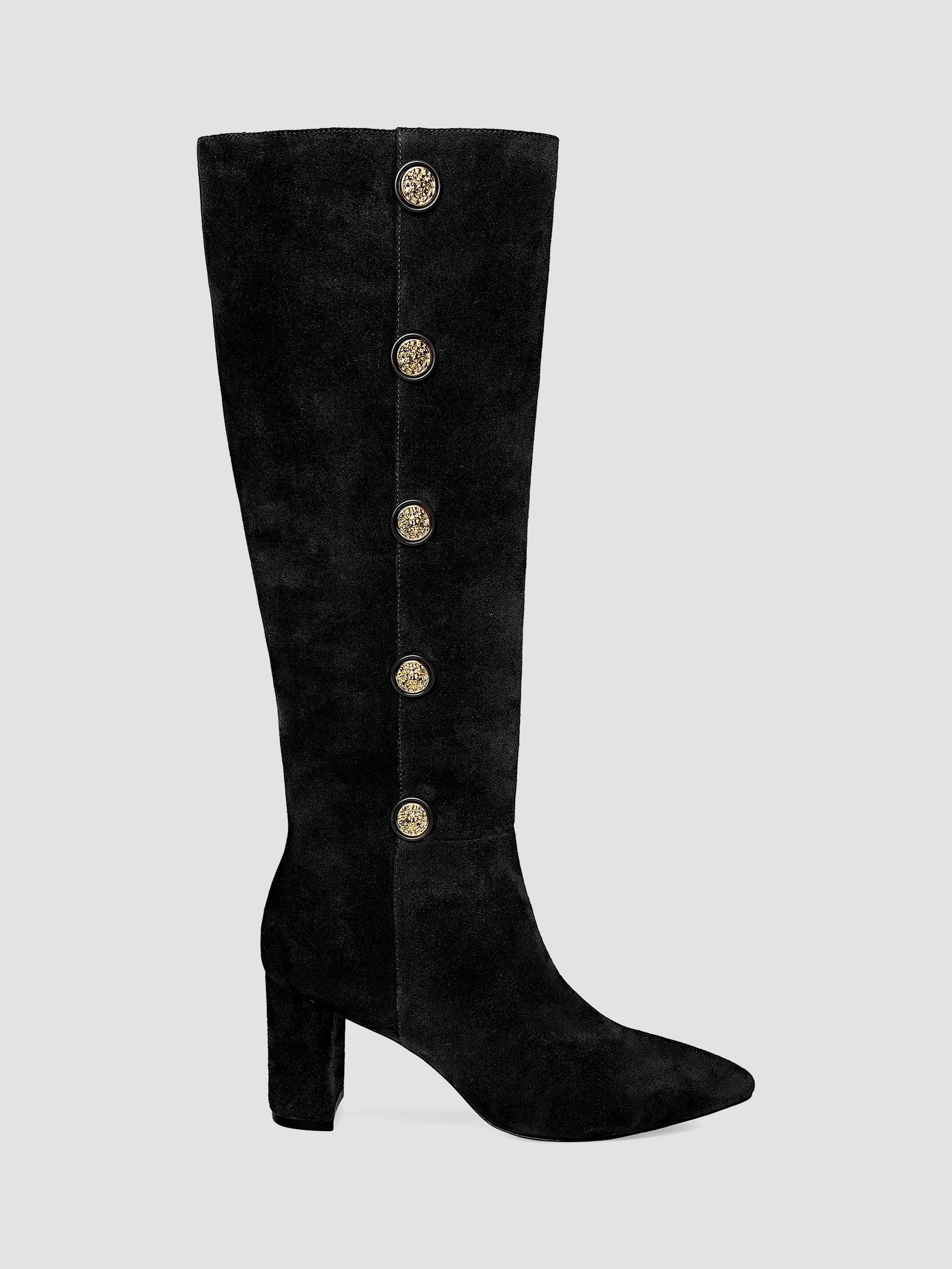 L'AGENCE Octavie 75MM Embellished Suede Boots | Saks Fifth Avenue