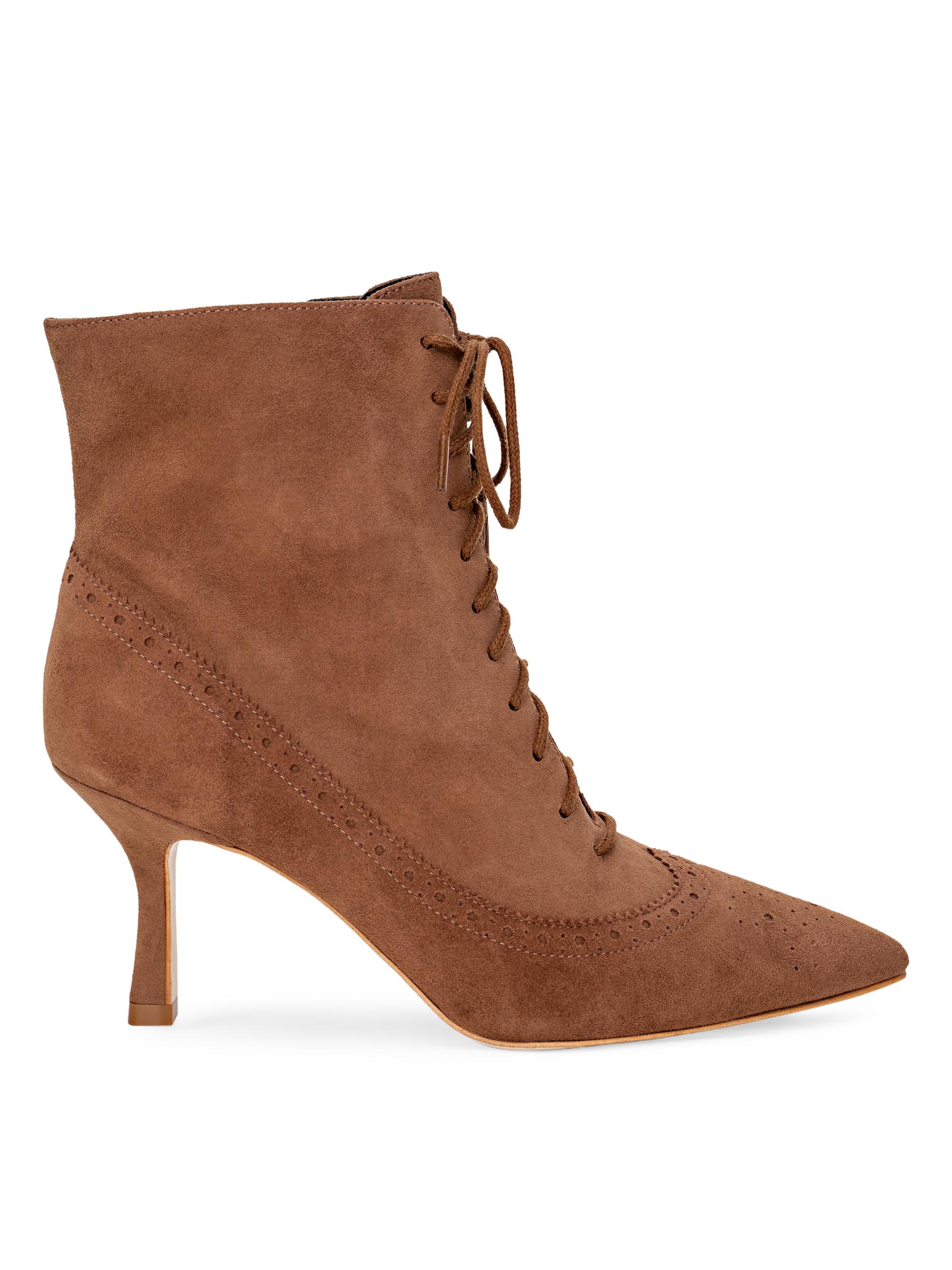 L'AGENCE Women's Fayette 80MM Suede Booties - Sand Suede