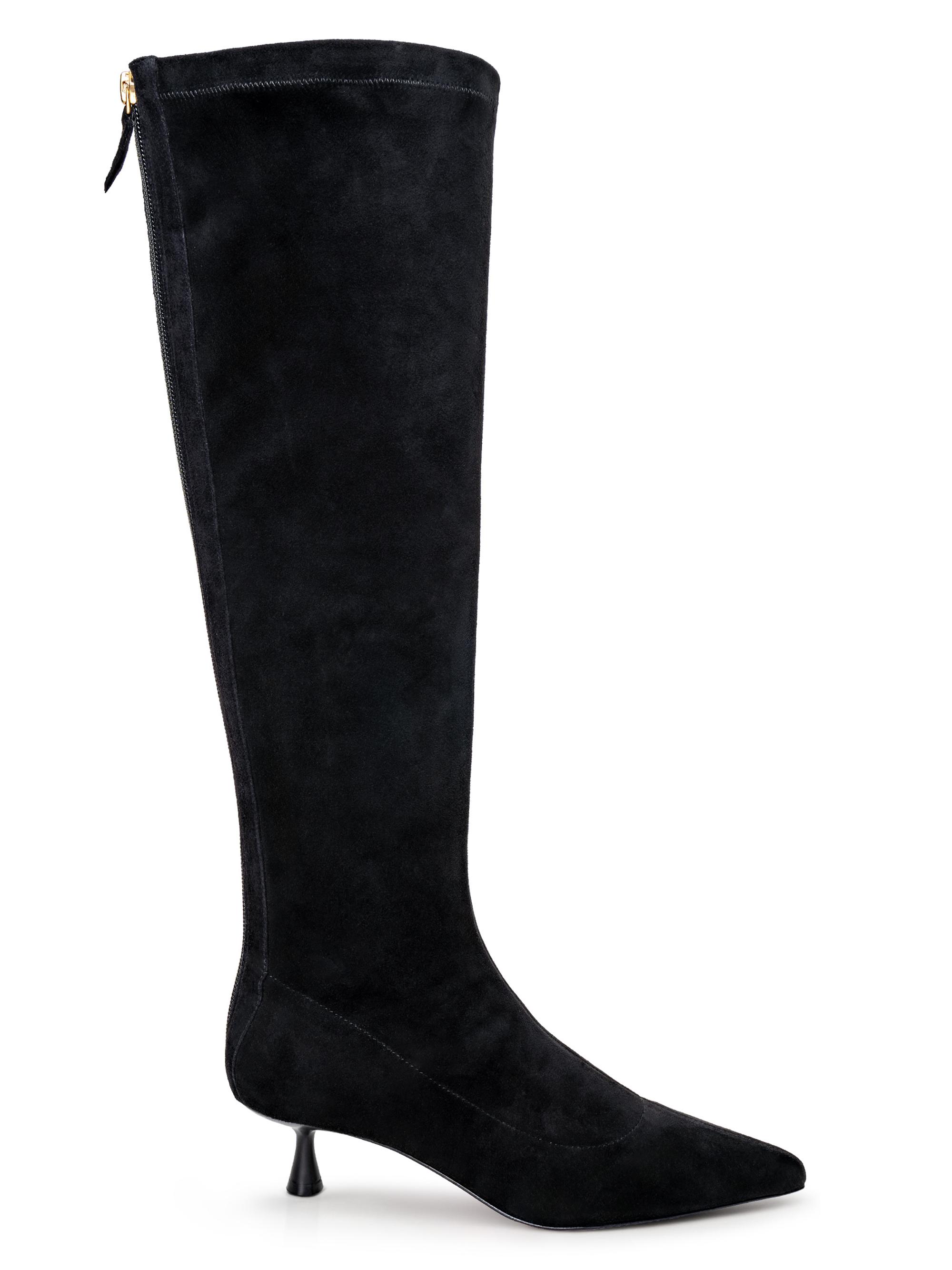 L'AGENCE Women's Emilie 65MM Suede Boots - Black Suede
