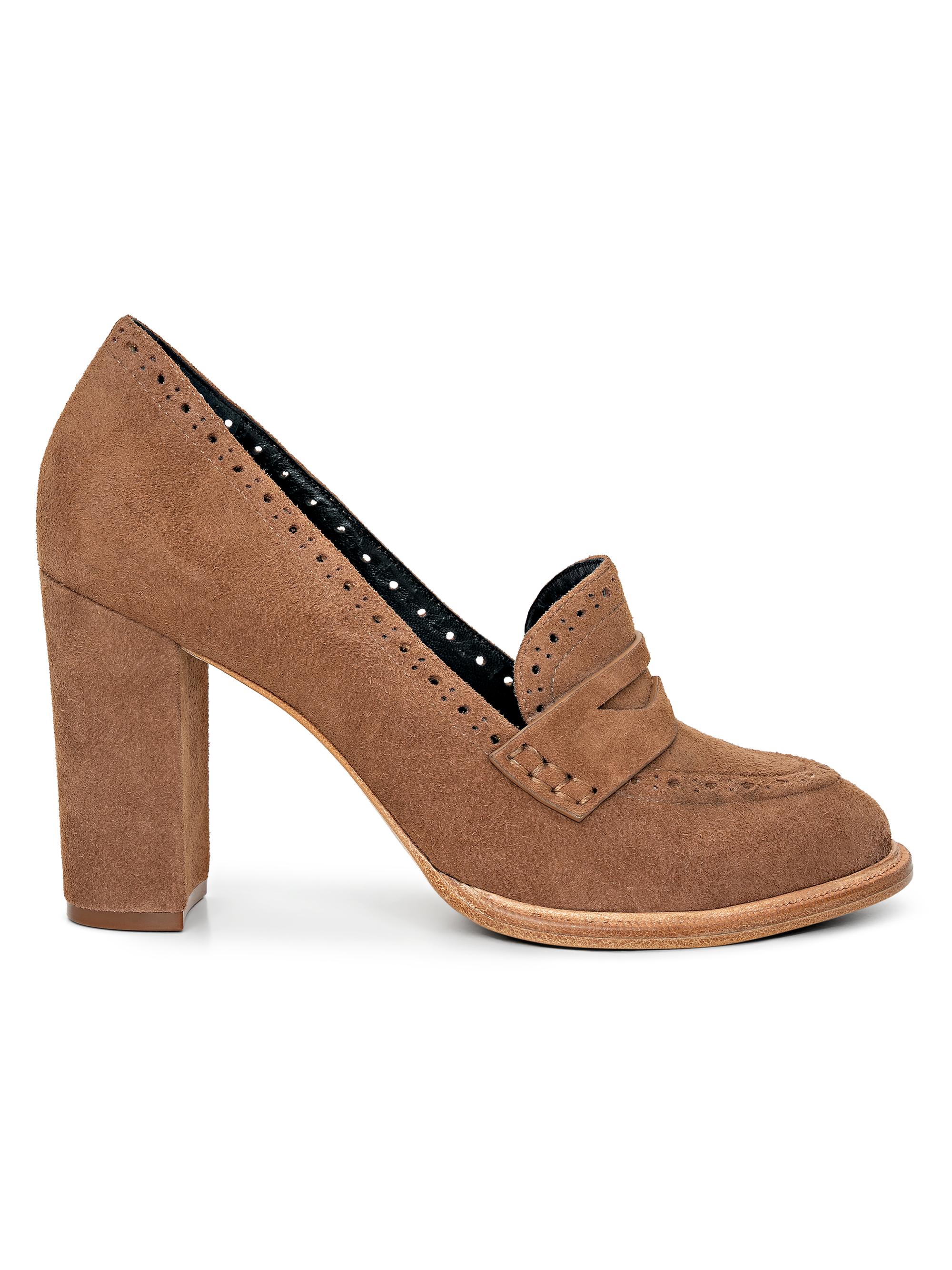 L'AGENCE Women's Bea 90MM Suede Loafer-Style Pumps - Sand Suede