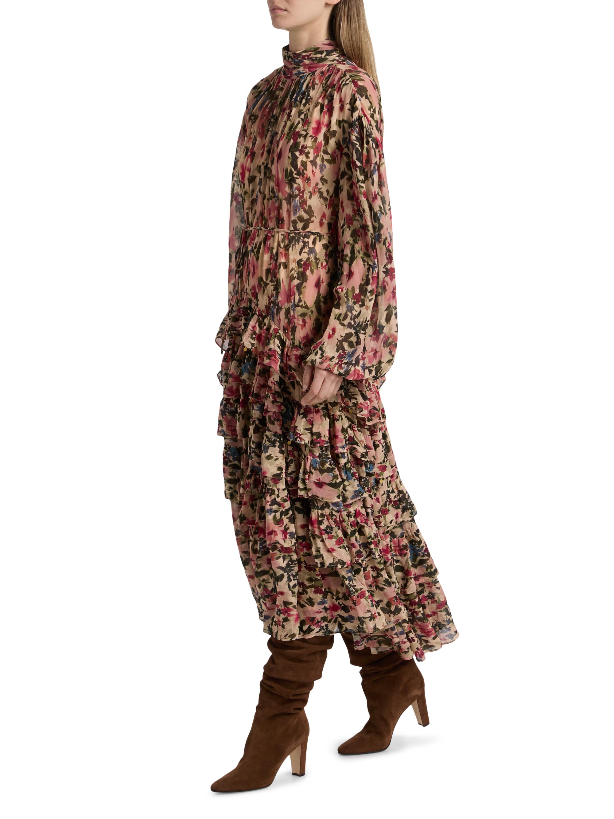 Farm Rio Blurry Tiny Flowers Floral Maxi Dress | Saks Fifth Avenue