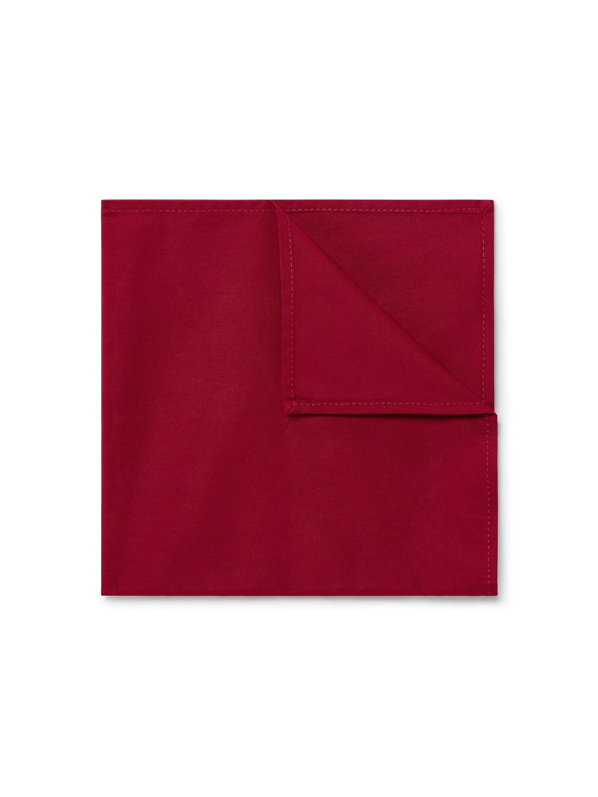 Brunello Cucinelli Men's Cotton Twill Pocket Square for Tuxedo - Bordeaux