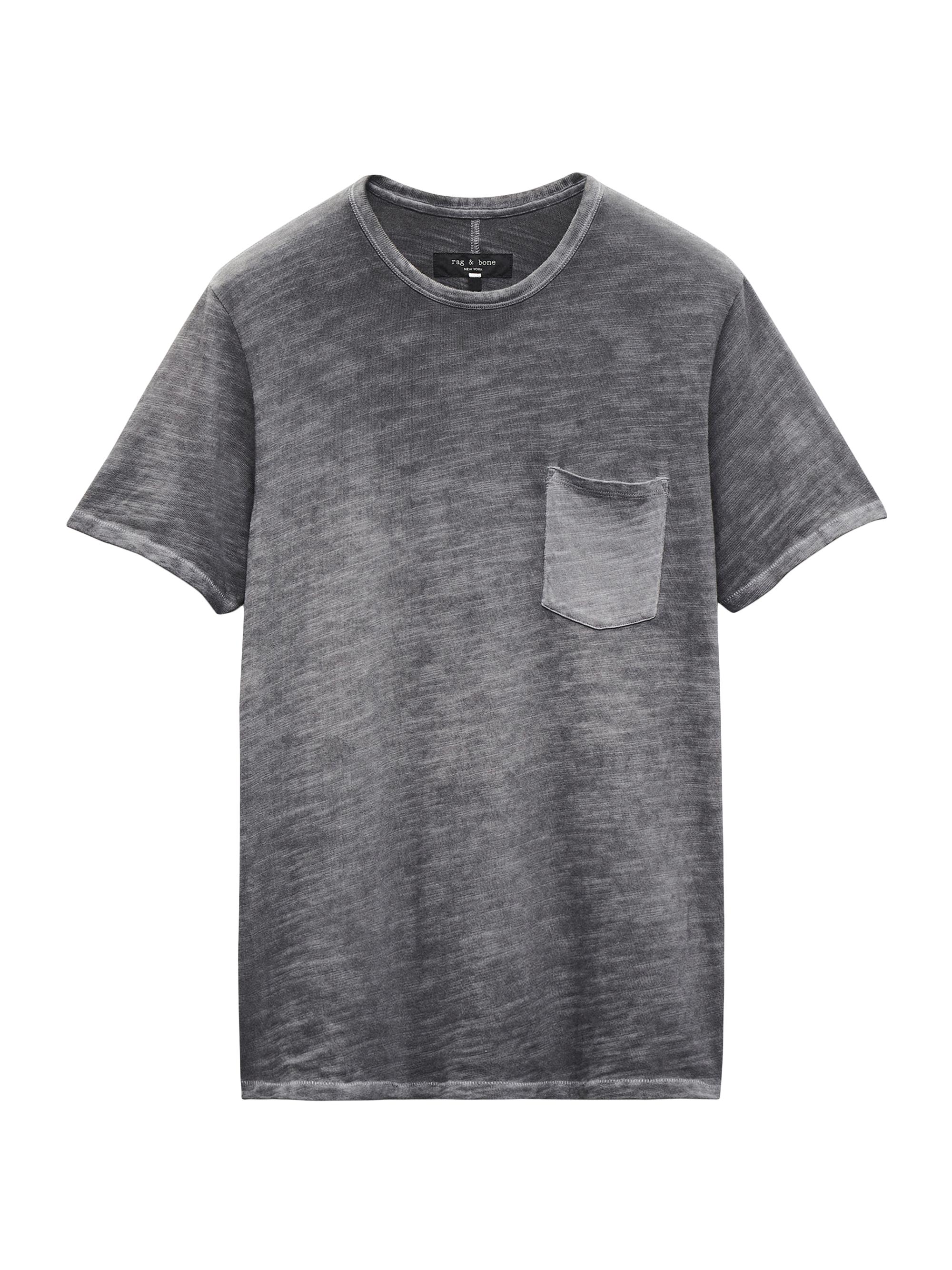 rag & bone Men's Washed Classic Flame T-Shirt - Shadow Grey