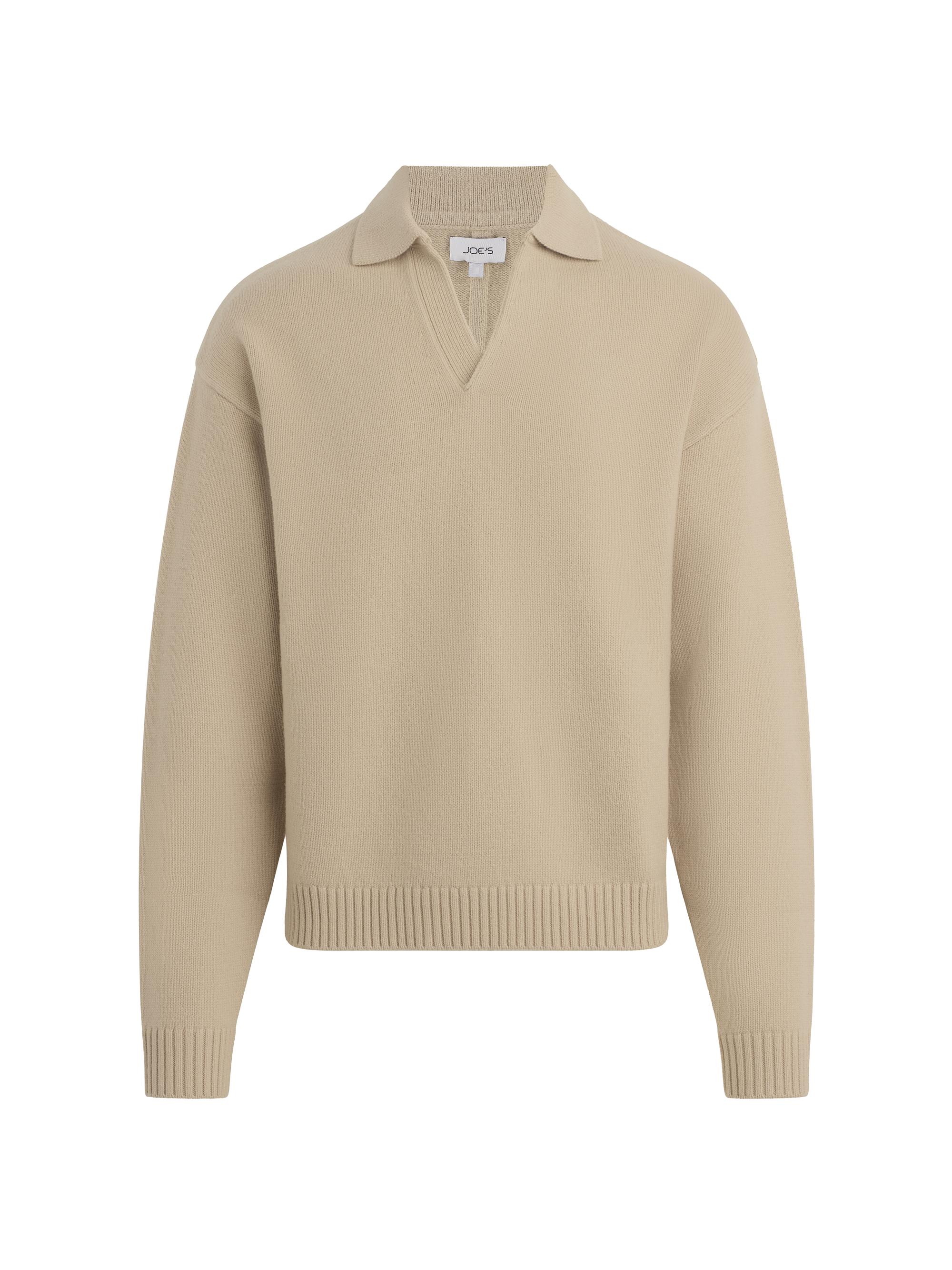 Joe's Jeans Men's Wool Polo Sweater - Simply Taupe