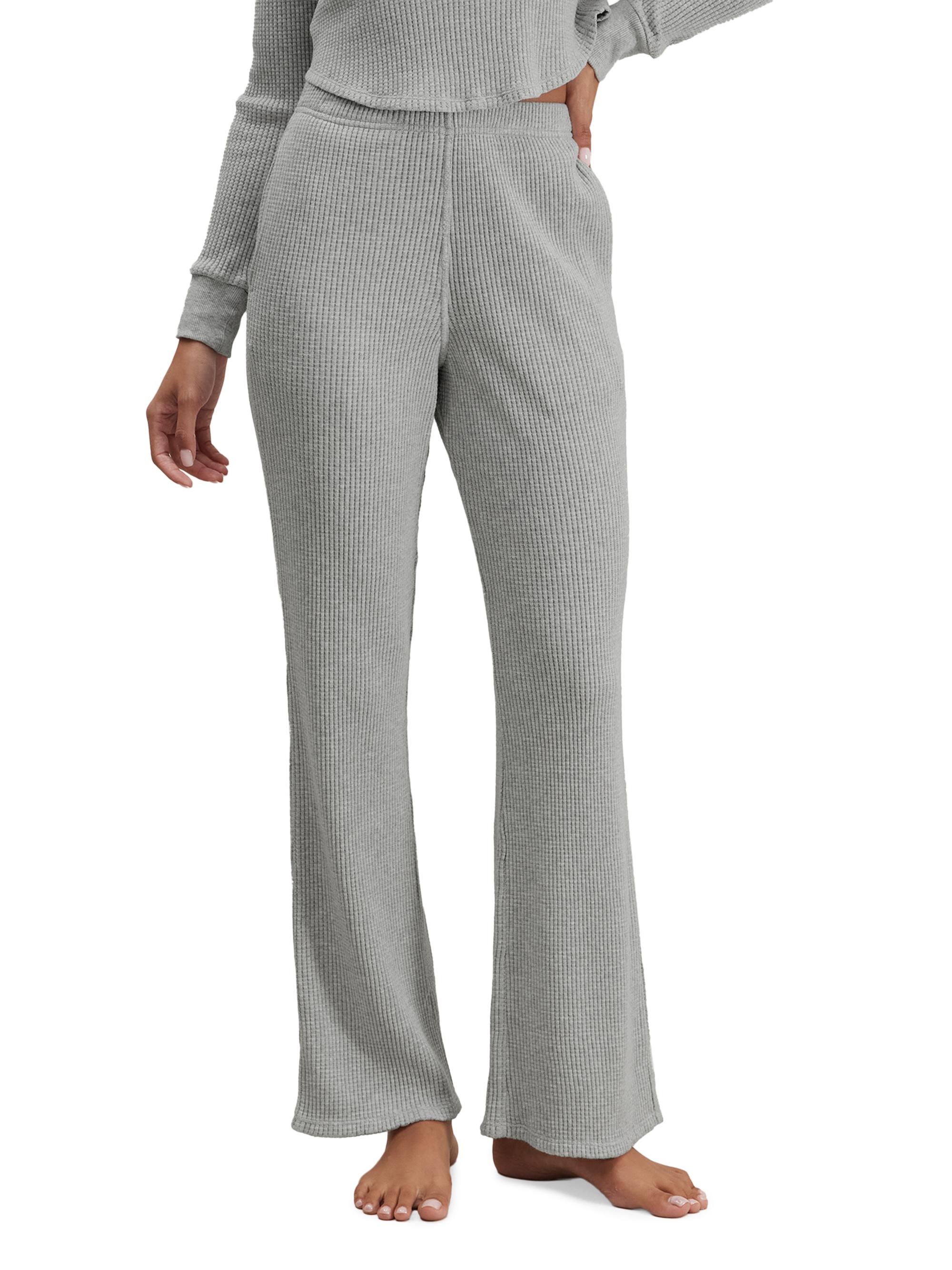Lunya Women's Wafflesoft Wide-Leg Lounge Pants - Moonlight Grey Heather