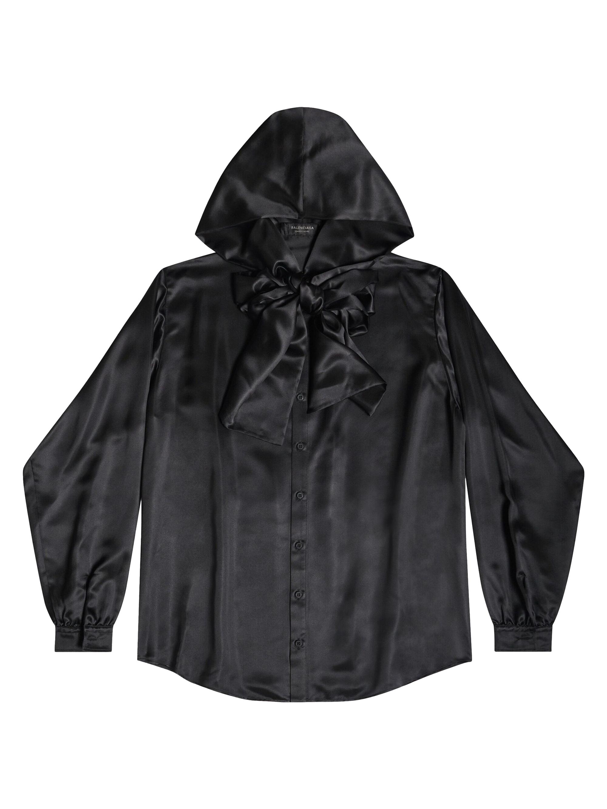 Balenciaga Women's Hooded Blouse - Black