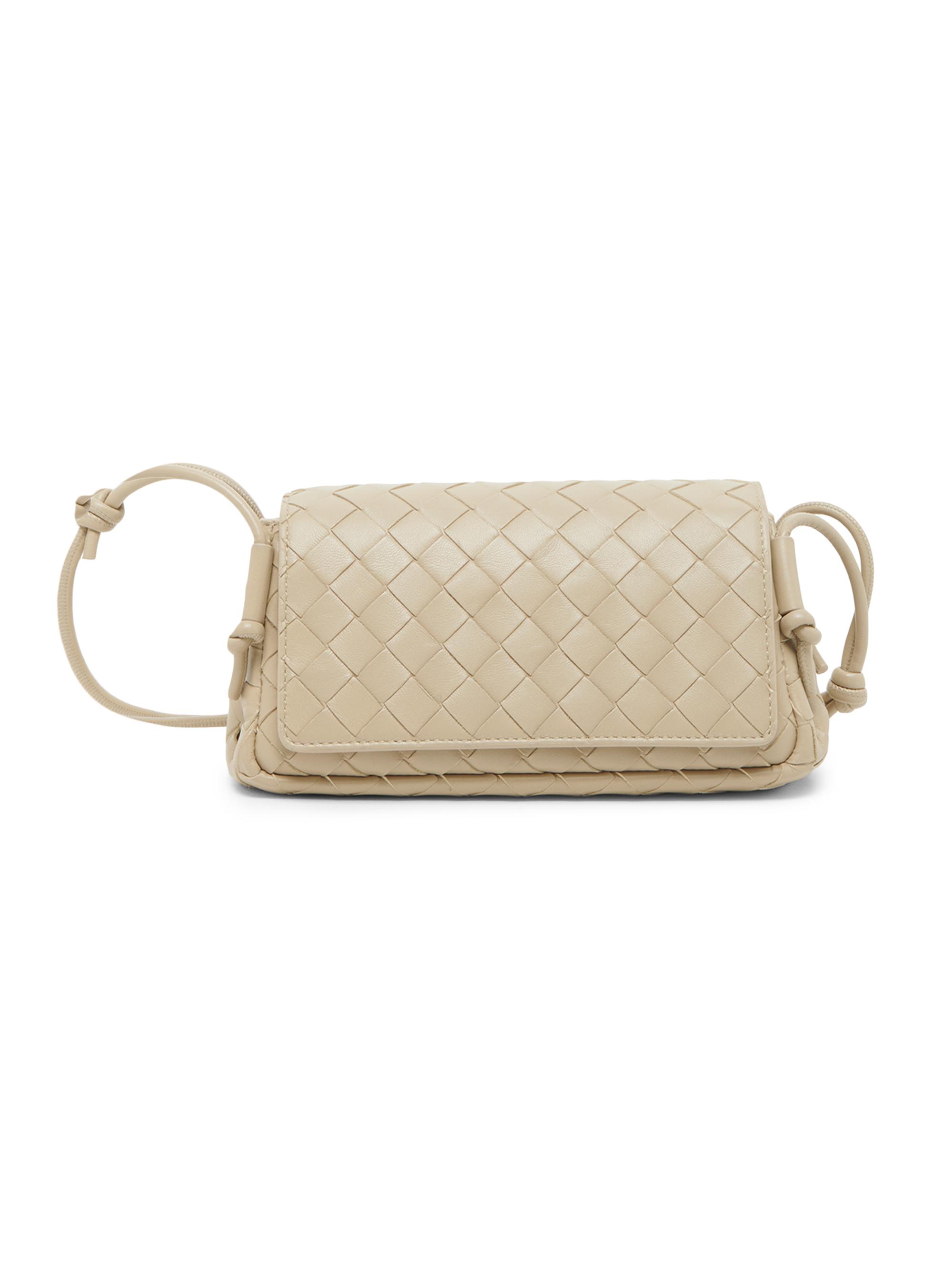 Bottega Veneta Women's Intrecciato Leather Pouch - Ecru Gold