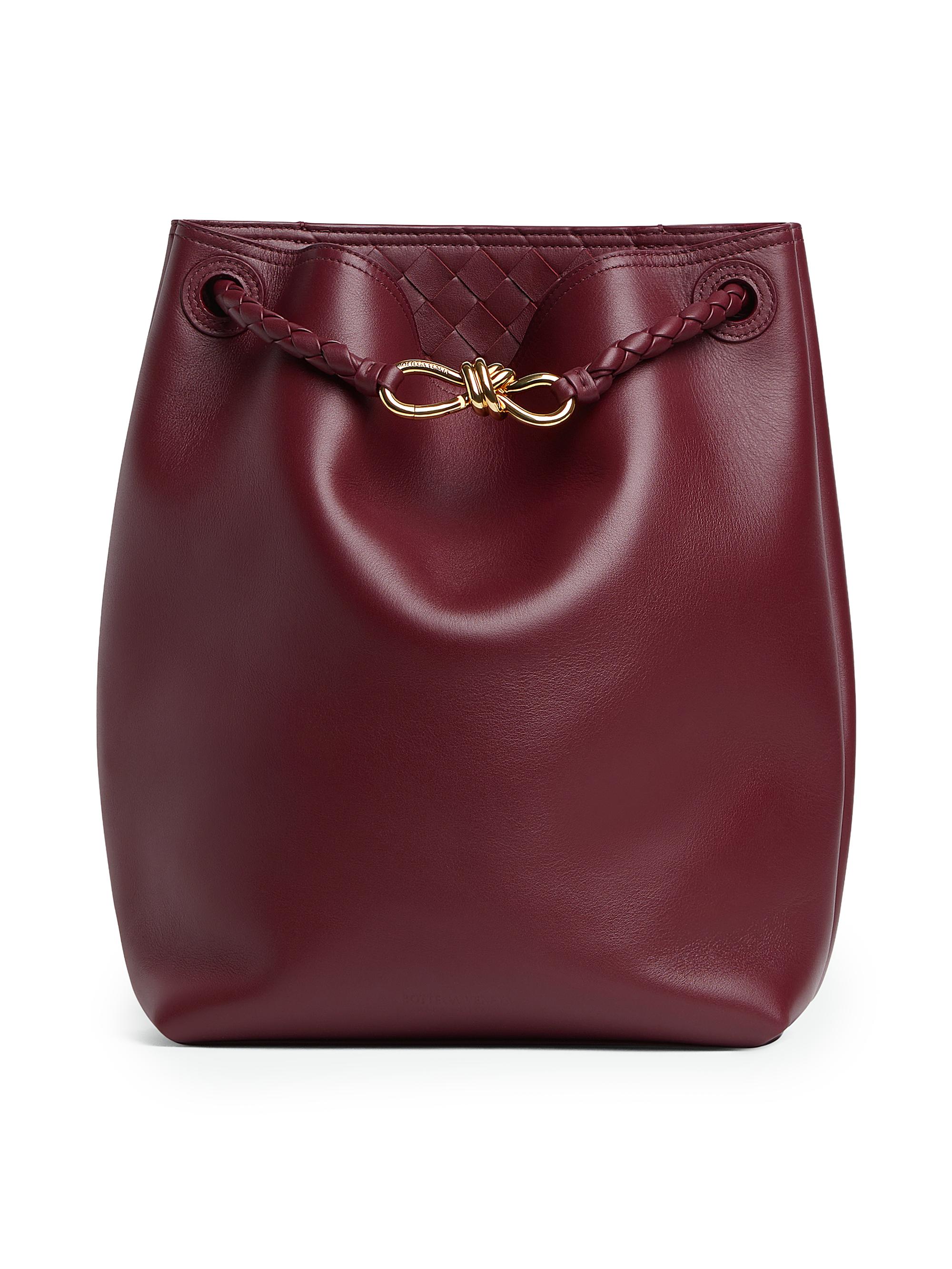 Bottega Veneta Women's Borsa Leather Bucket Bag - Barolo Brass