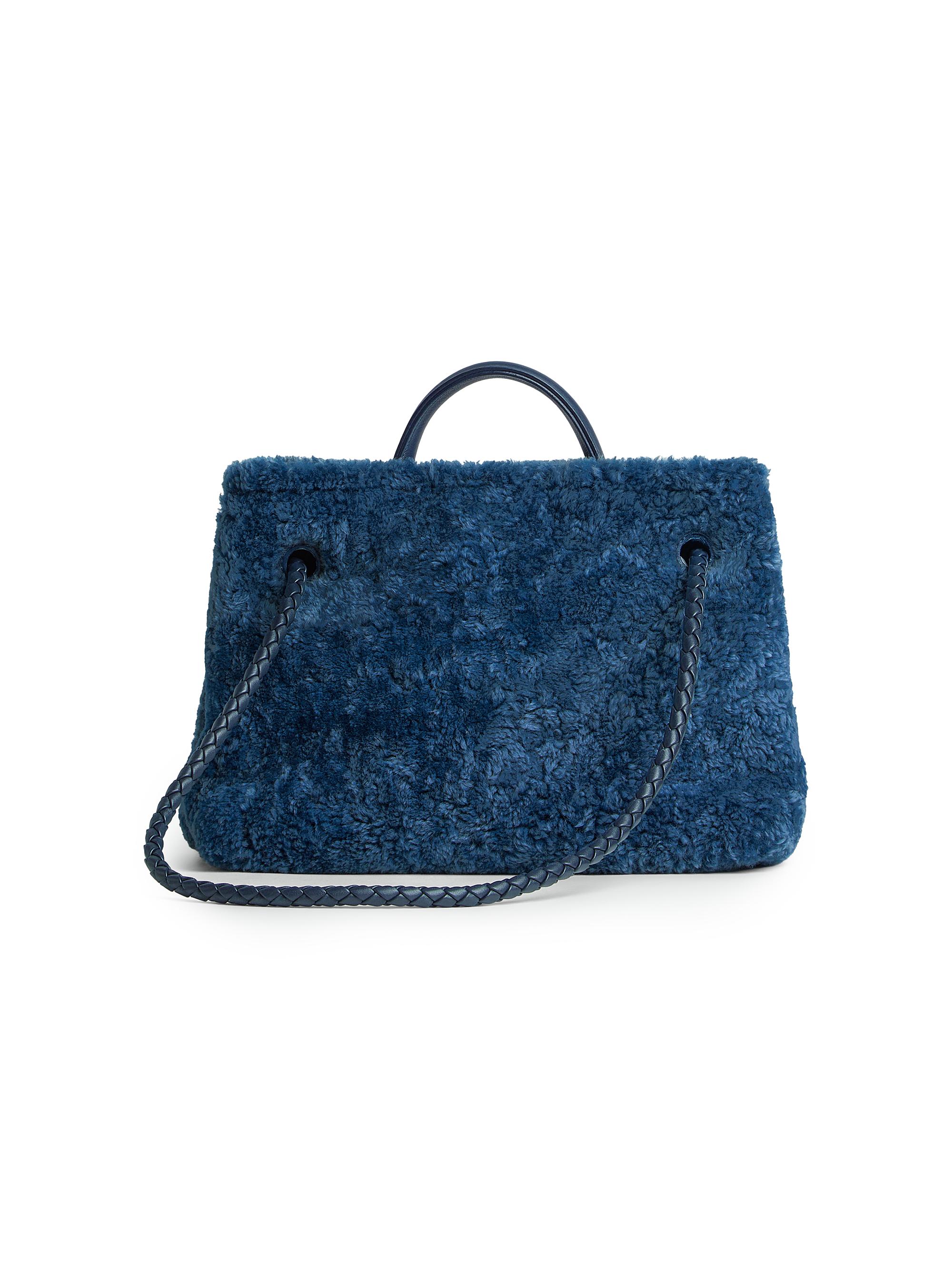 Bottega Veneta Medium Andiamo Dyed Shearling Top Handle Bag | Saks