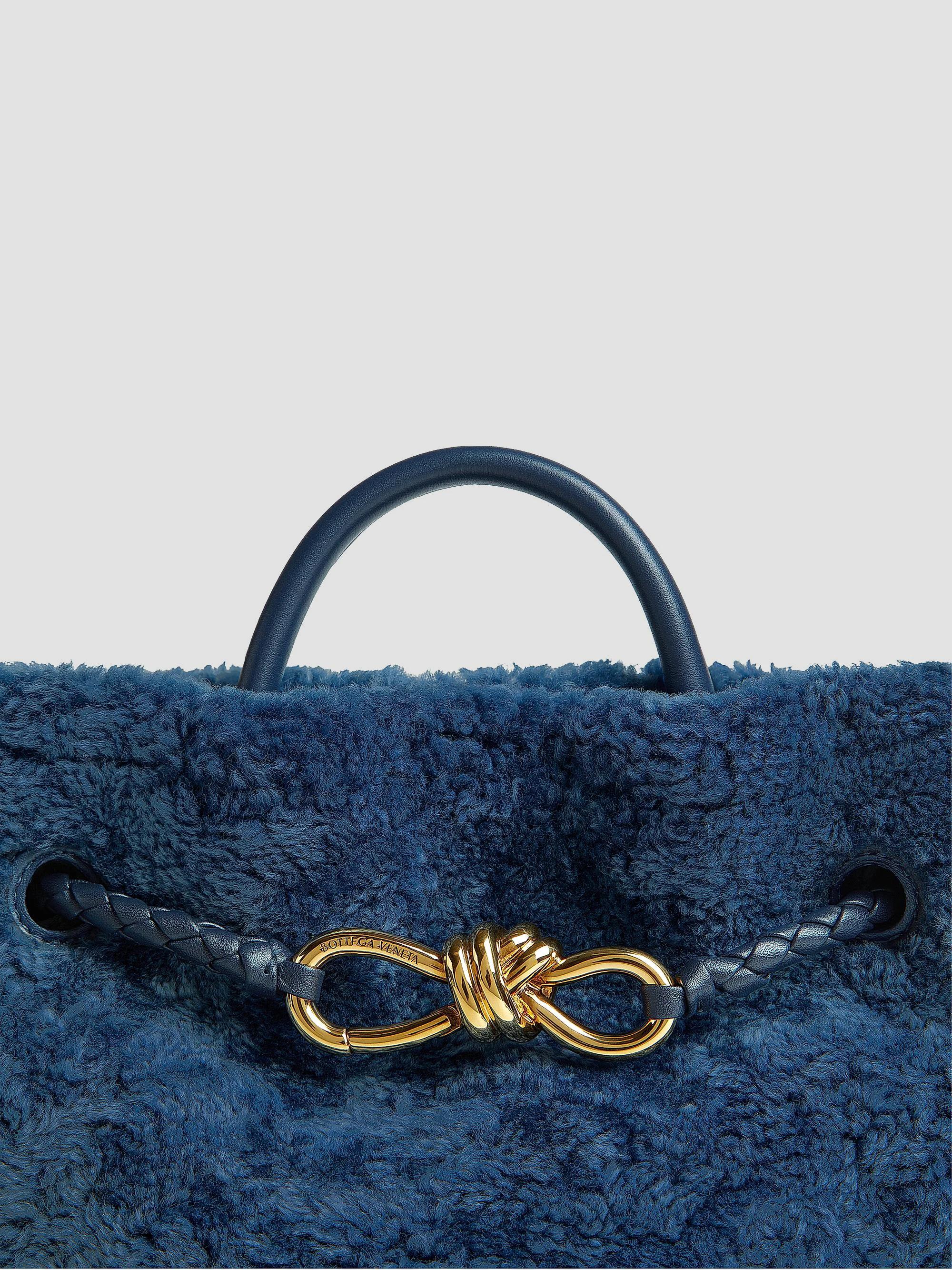 Bottega Veneta Medium Andiamo Dyed Shearling Top Handle Bag | Saks