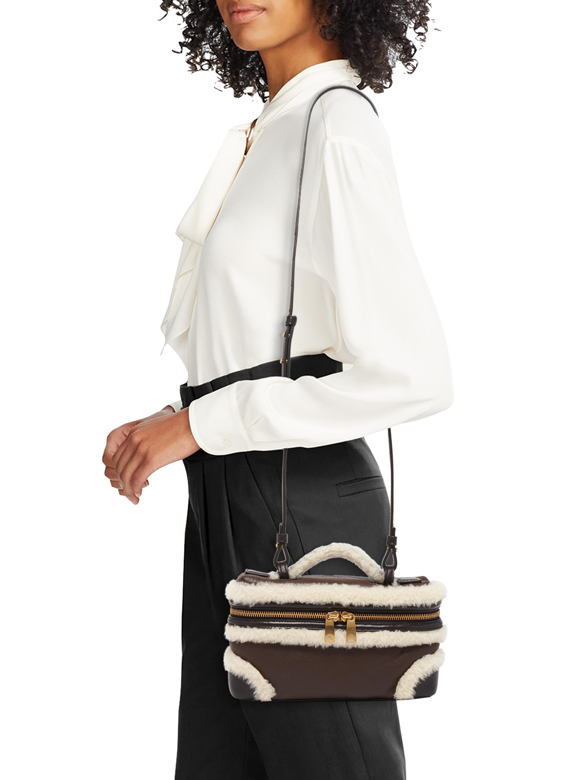 Bottega Veneta Bang Bang Shearling-Trimmed Vanity Case | Saks