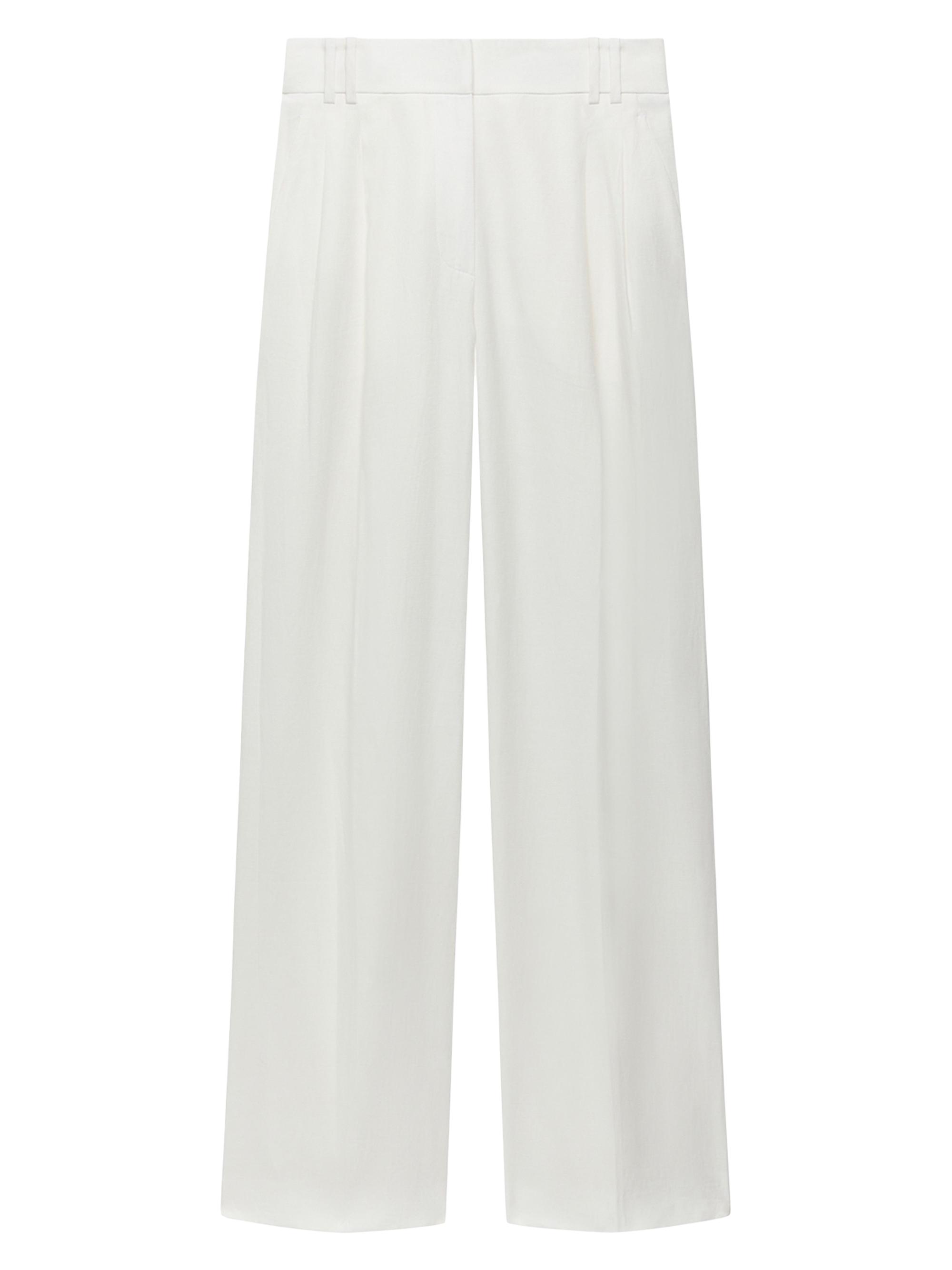 Another Tomorrow Women's Pleated Trousers - White