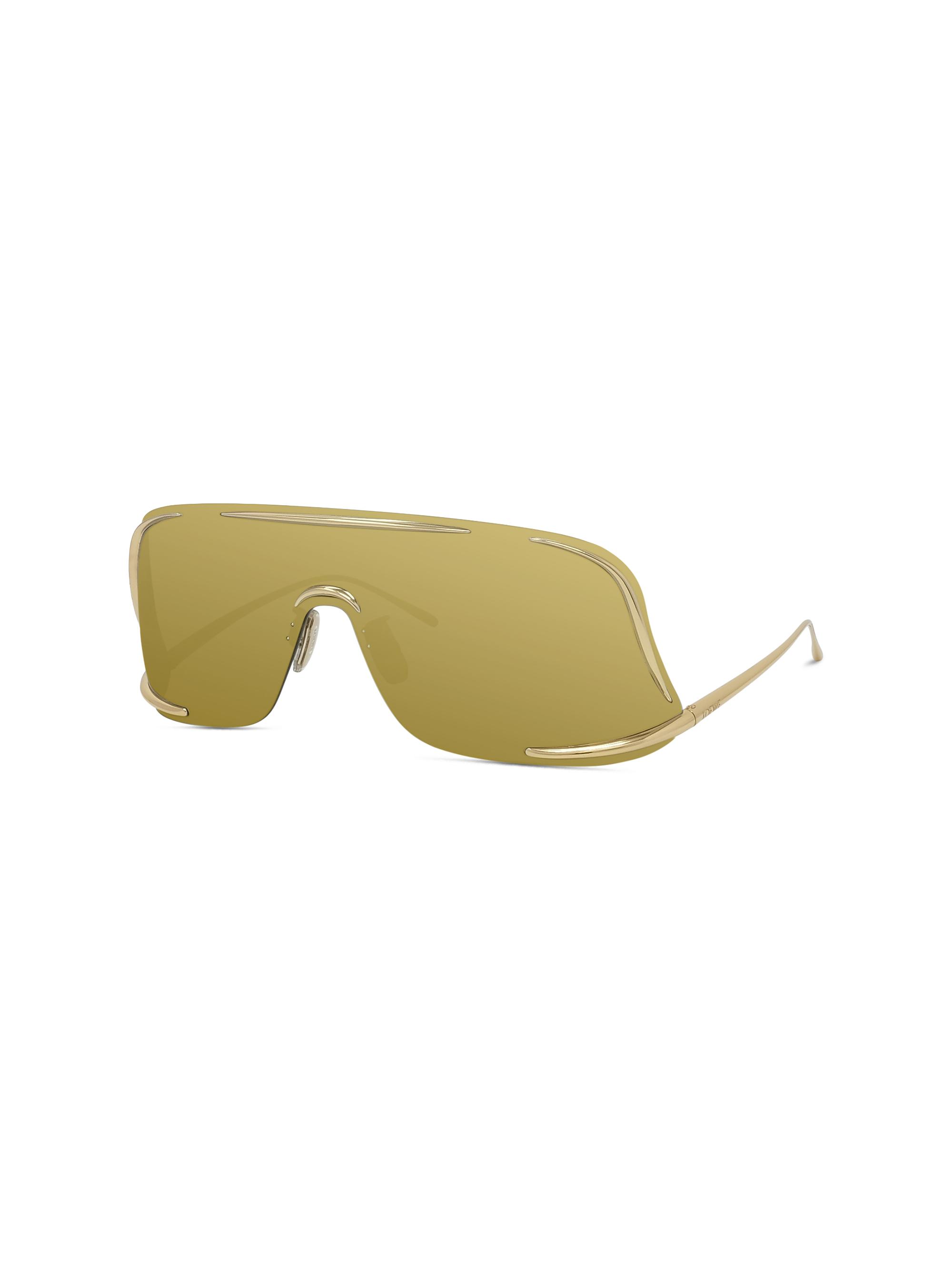 LOEWE Men's 141MM Signature Mirror Mask Sunglasses - Endura Gold And Brown Mirror