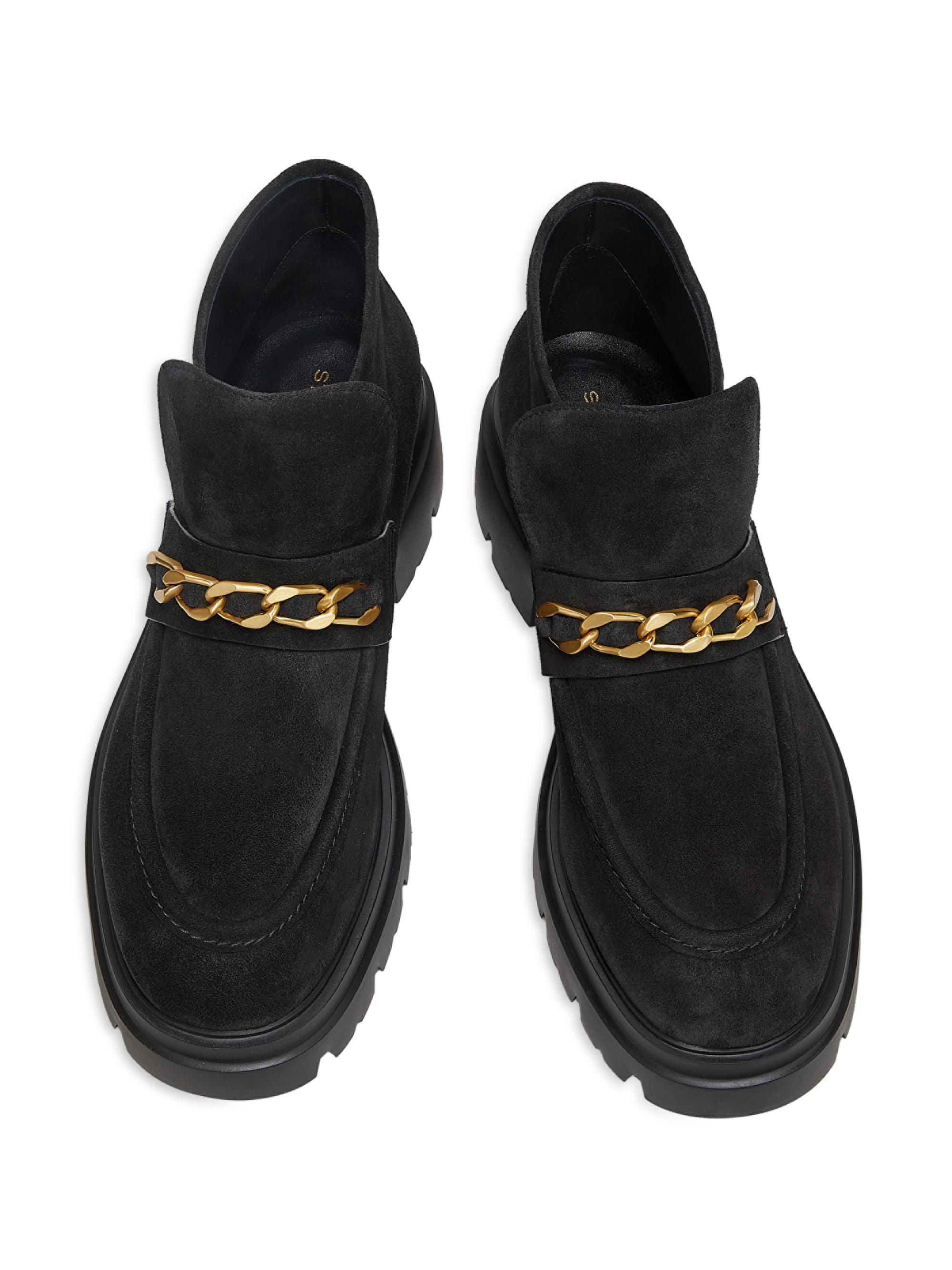 Stuart Weitzman Black Suede Chukka Boots Stuart Weitzman Soluxe Hudson 50MM Suede Chukka Boots | Saks  main image 4
